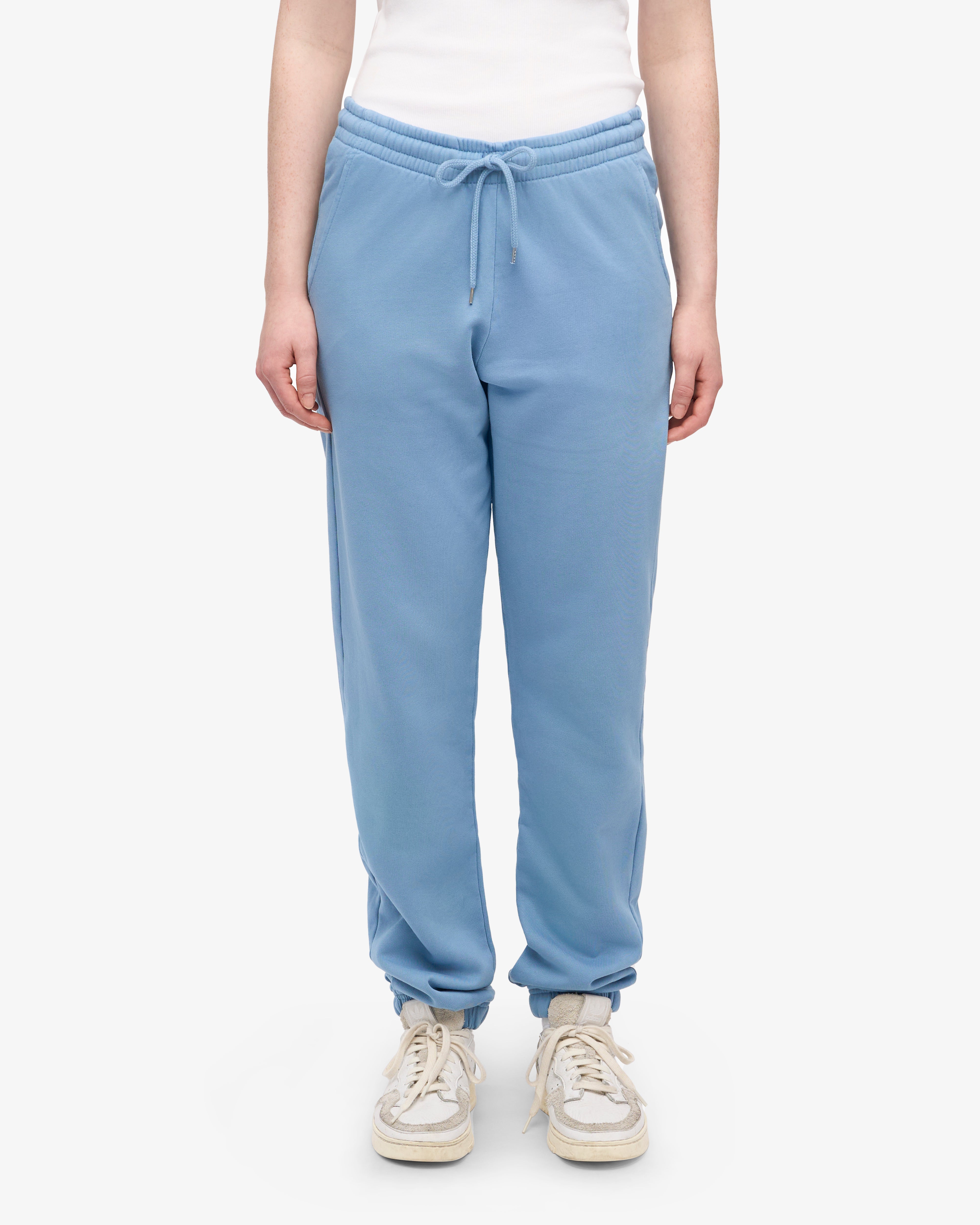 Premium Organic Cotton Sweatpants for Women - Soft & Comfortable Seaside Blue Lounge Pants - Perfect for Yoga, Running, and Casual Wear