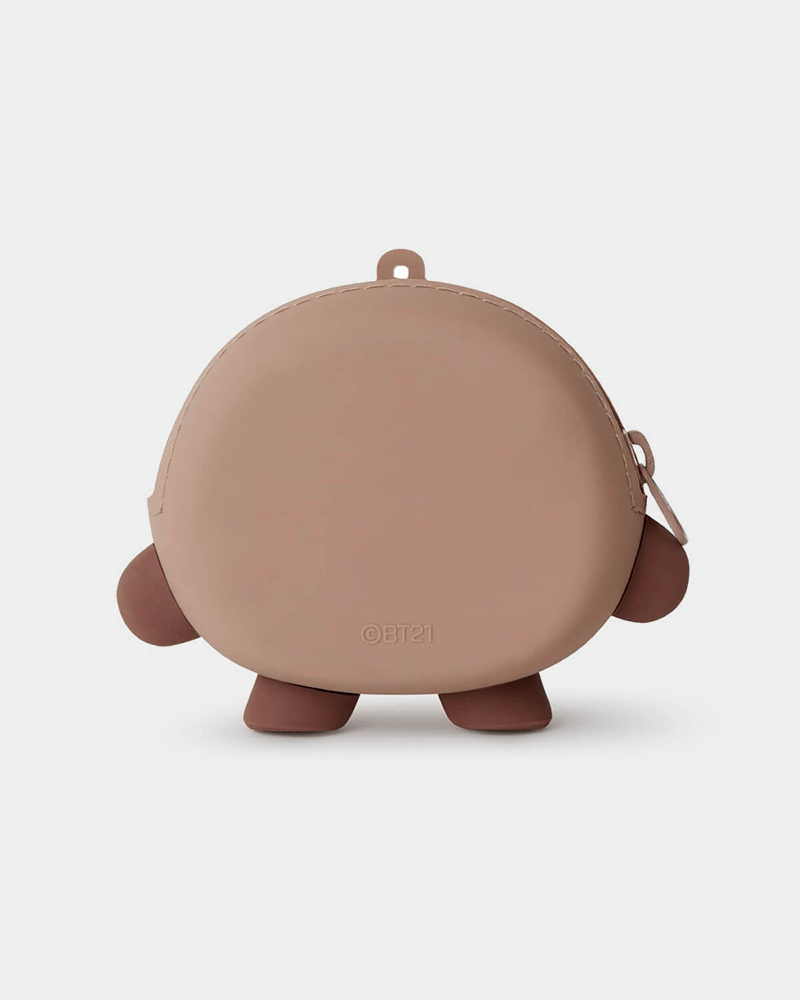 BT21 SHOOKY Mini Silicone Pouch - Cute BTS Merch for Cosmetics, Keys & Small Essentials - Perfect for K-Pop Fans & Travel Accessories