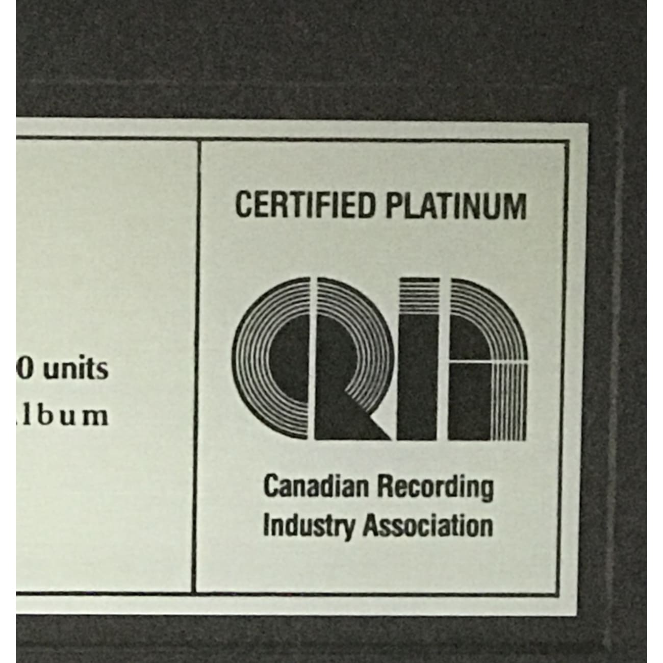 April Wine Power Play CRIA Platinum Album Award Presented to Tom Lavin - Vintage Music Collectible for Display & Memorabilia Enthusiasts