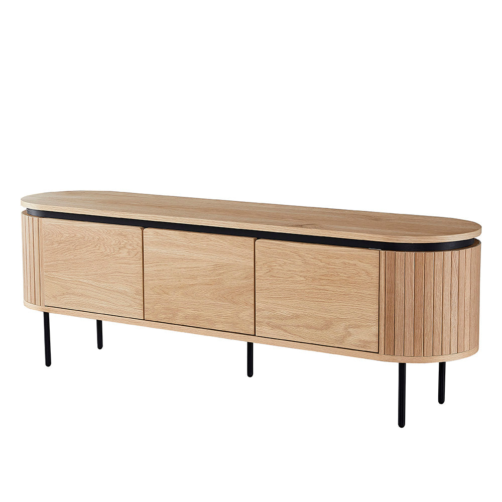 Kaidan 160cm Natural Wood TV Stand - Modern Entertainment Center for Living Room, Bedroom & Home Theater