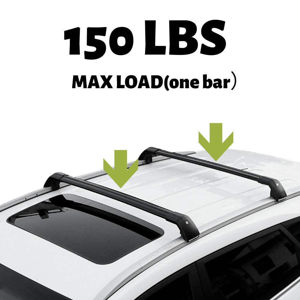 Universal Roof Rack Cross Bars for VW Volkswagen Atlas Cross Sport 2020-2023 | Heavy Duty Cargo Carrier for Luggage, Kayak, Canoe, Bike, Snowboard & Skis | Perfect for Road Trips, Camping & Outdoor Adventures