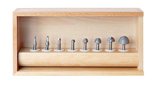 Amana Tool AMS-420 8-Piece Carbide Tipped Core Box Router Bit Set with 1/4