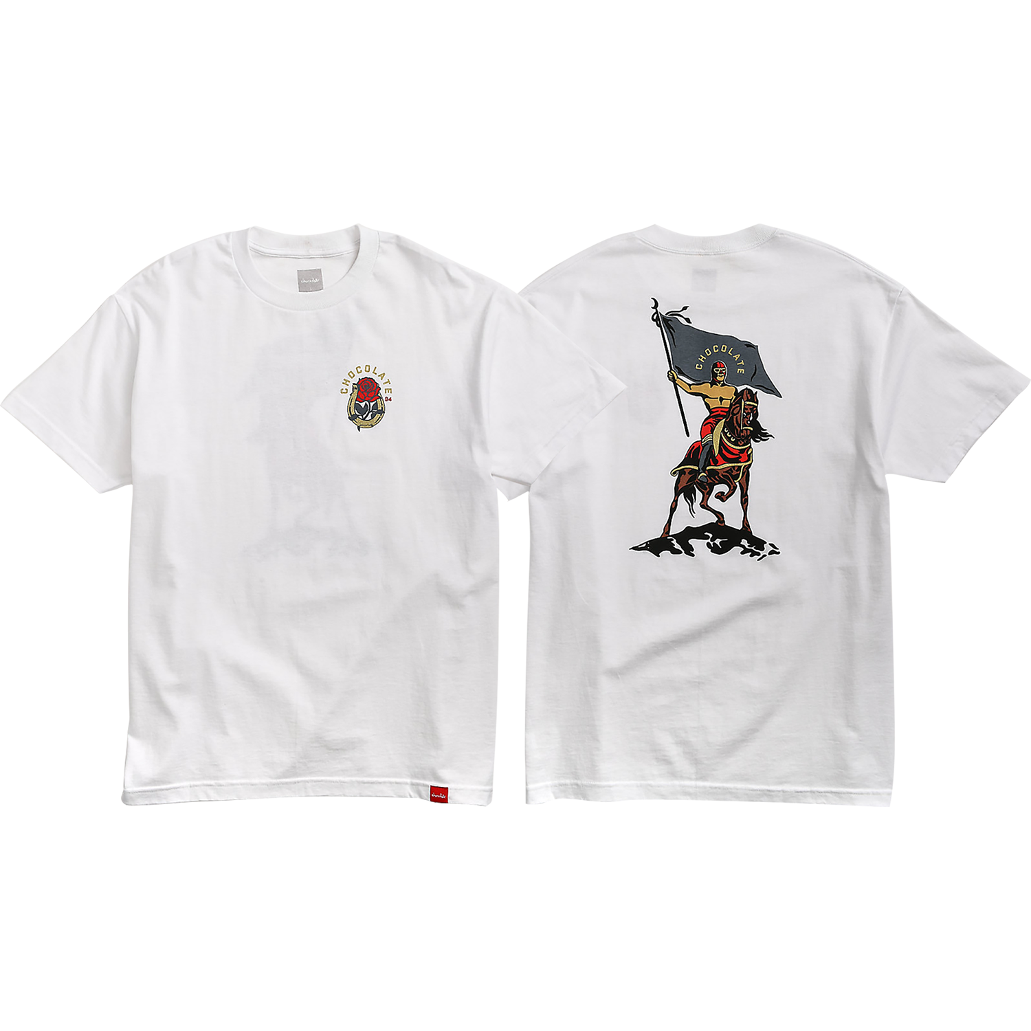 Chocolate Luchadore T-Shirt - White Cotton Wrestling Tee for Men | Perfect for Cosplay, Halloween & Mexican Wrestling Fans