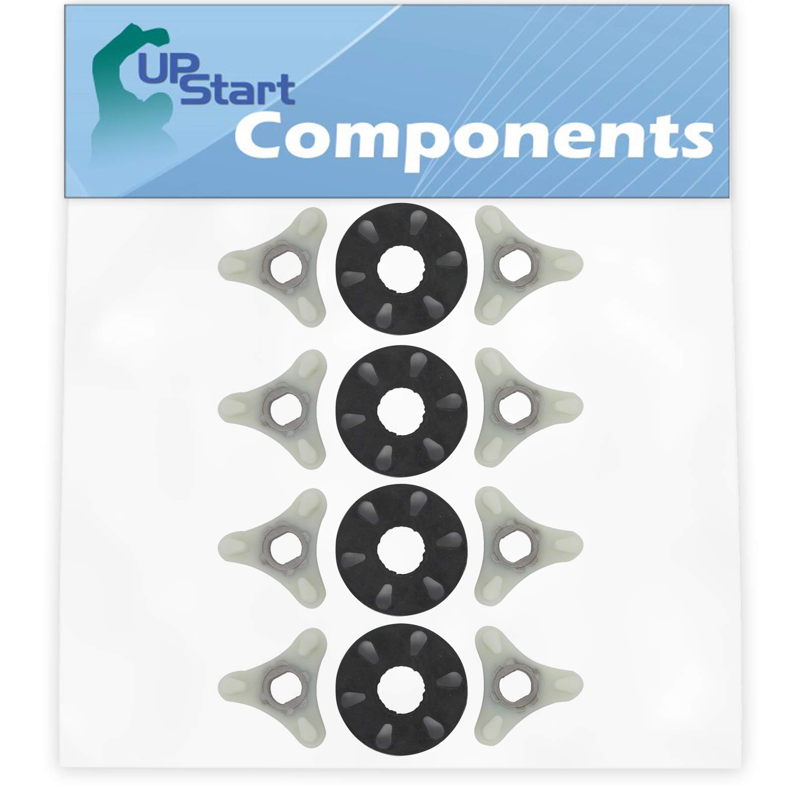 4-Pack 285753A Washer Motor Coupler Replacement for Whirlpool WTW5200VQ2 Washer - Compatible with 285753A Washing Machine Motor Coupling Kit - UpStart Components Brand - Perfect for DIY Washer Repair & Maintenance