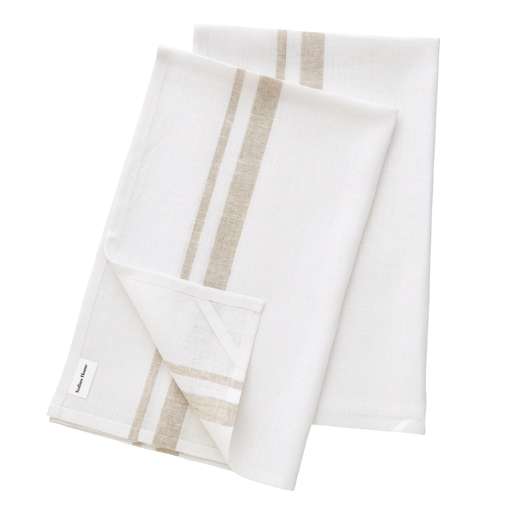 French Striped Kitchen Towels Set of 2 - Absorbent Cotton Dish Cloths for Drying Dishes & Cleaning - Perfect for Farmhouse & Coastal Style Kitchens