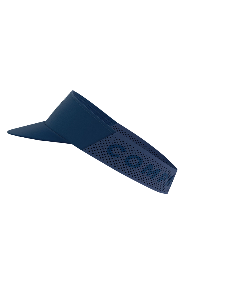 Compressport Unisex Pro Racing Visor Cap - Lightweight Breathable Sun Protection for Running, Cycling & Outdoor Sports - Indigo Blue