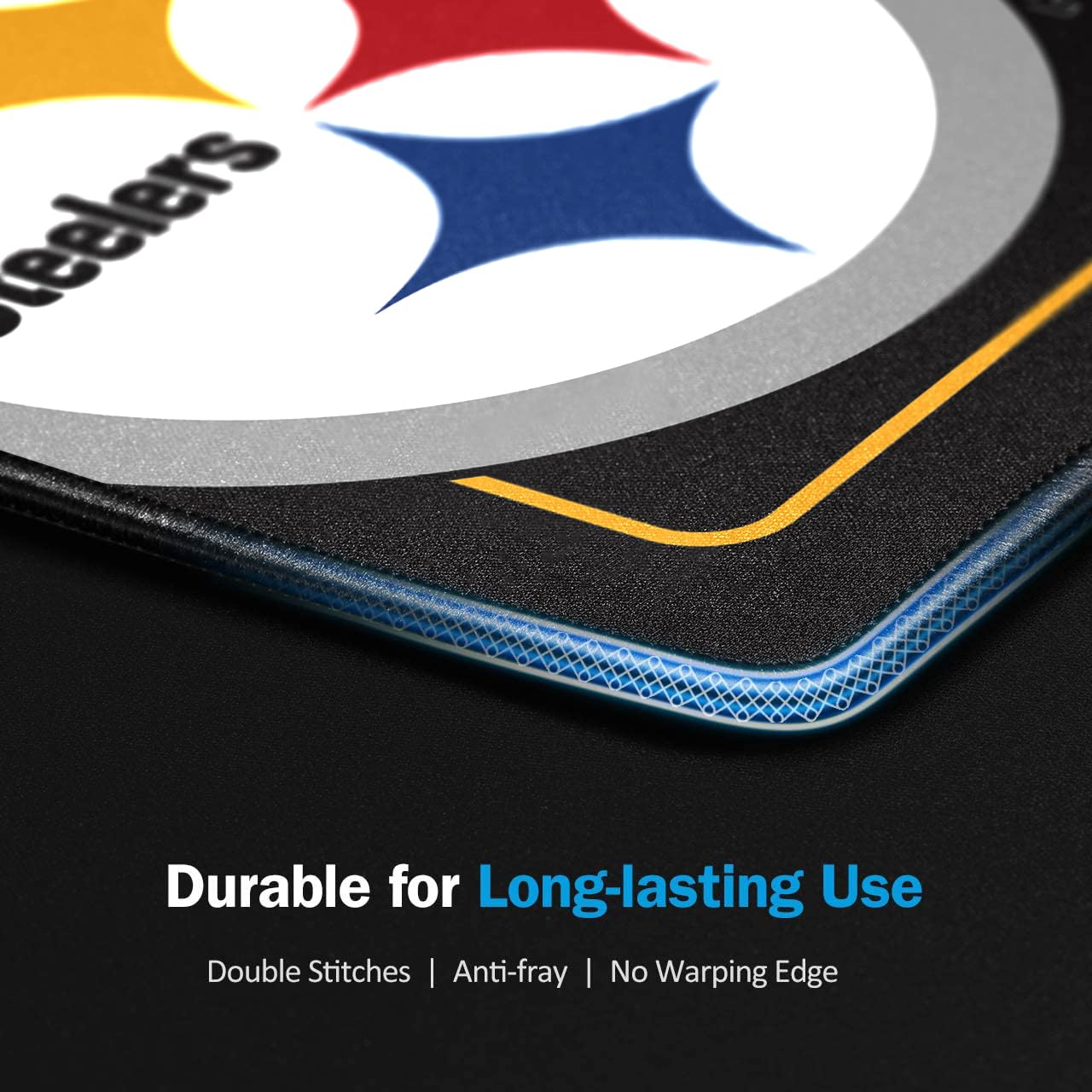 Premium Non-Slip Mouse Pad with Stitched Edges - Smooth Textured Surface for Gaming, Office & Home Use - Waterproof Computer Mousepad for Laptop, PC & Desktop - Ideal for Work, Gaming & Daily Computing
