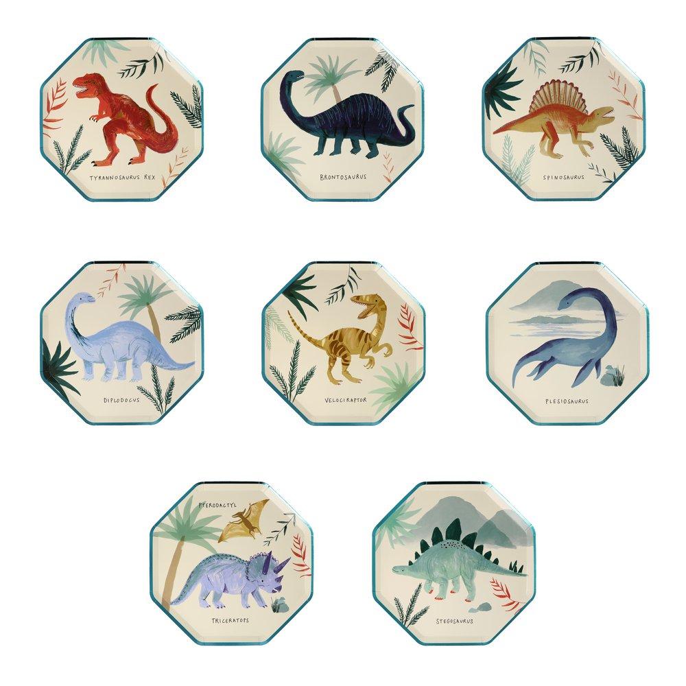 Dinosaur Kingdom Side Plate - Fun Dinosaur-Themed Kids Dinnerware for Birthday Parties & Themed Events