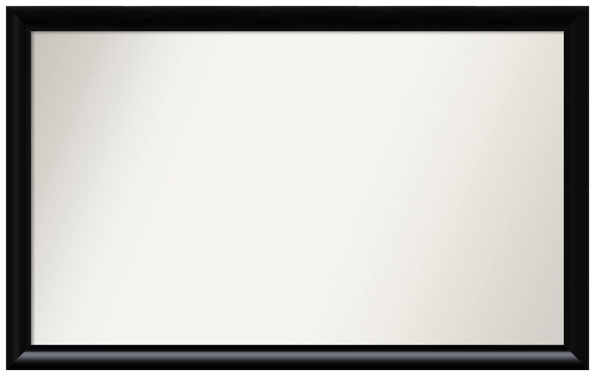 Amanti Art Non-Beveled Custom Wall Mirror 25x40 Inches - Steinway Black Scoop Frame - Bathroom, Living Room, Bedroom Decor - Various Sizes Available - Elegant Black Wall Mirror for Home Decor
