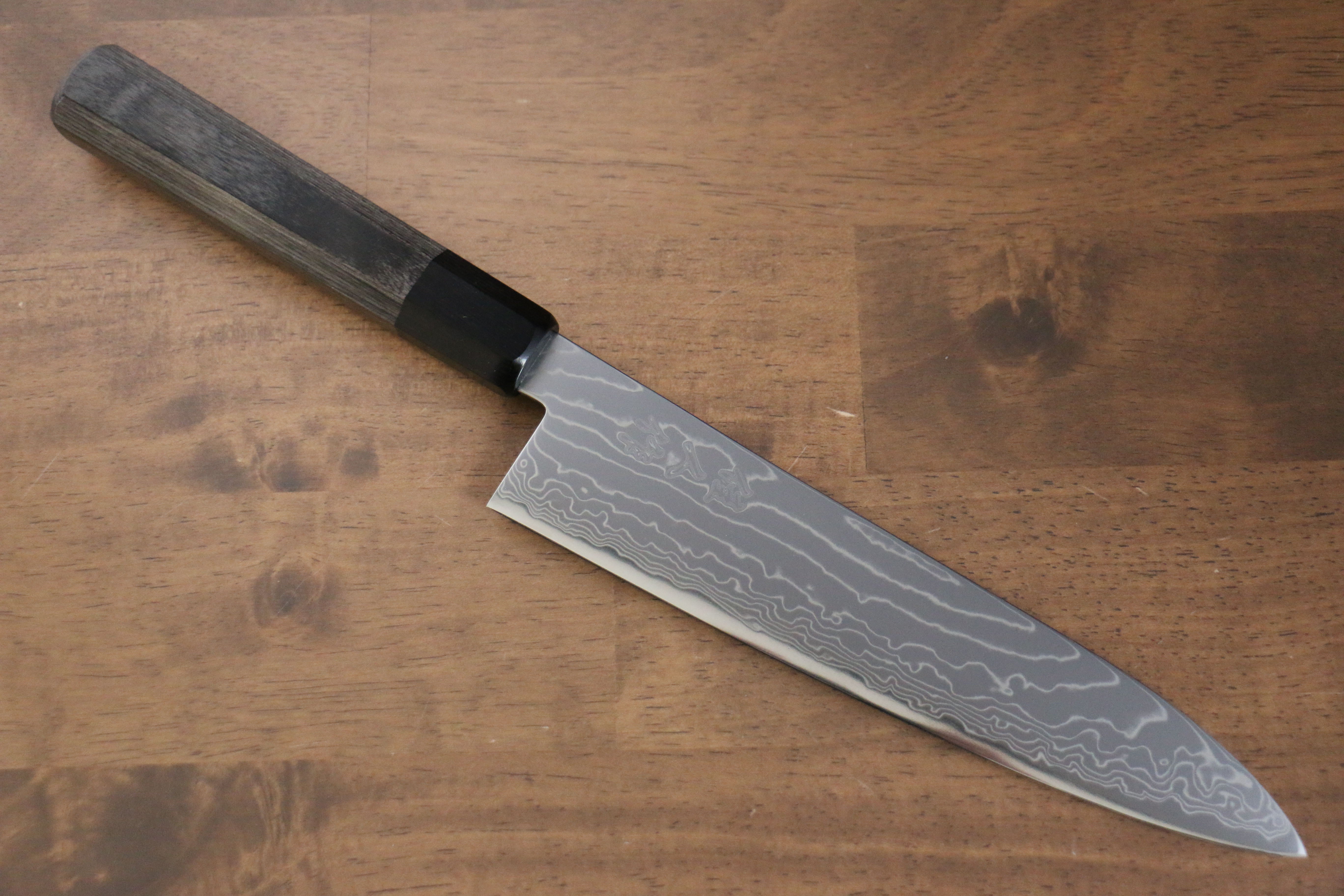 Premium Kajin Cobalt Special Steel Damascus Gyuto Chef Knife 210mm - Gray Pakka Wood Handle - Japanese Kitchen Knife for Professional Chefs & Home Cooking - Perfect for Slicing, Dicing & Meat Cutting