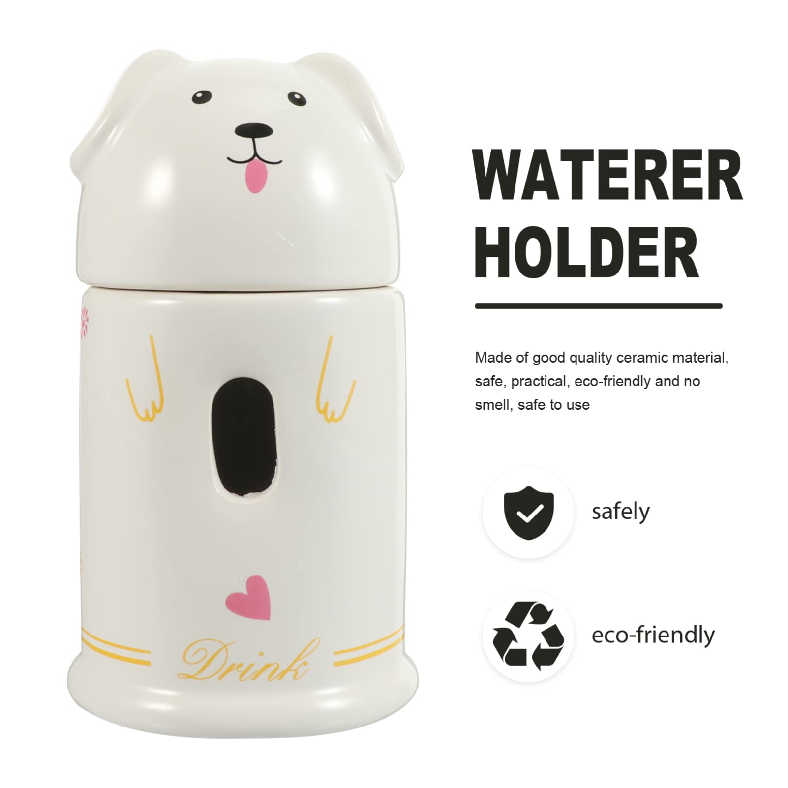 Balacoo Hamster Water Bottle - No Drip Small Animal Drinking Bottle for Hamsters, Rabbits, Hedgehogs | Leak-Proof Pet Water Dispenser with Stand | Perfect for Cage, Habitat, and Travel Use