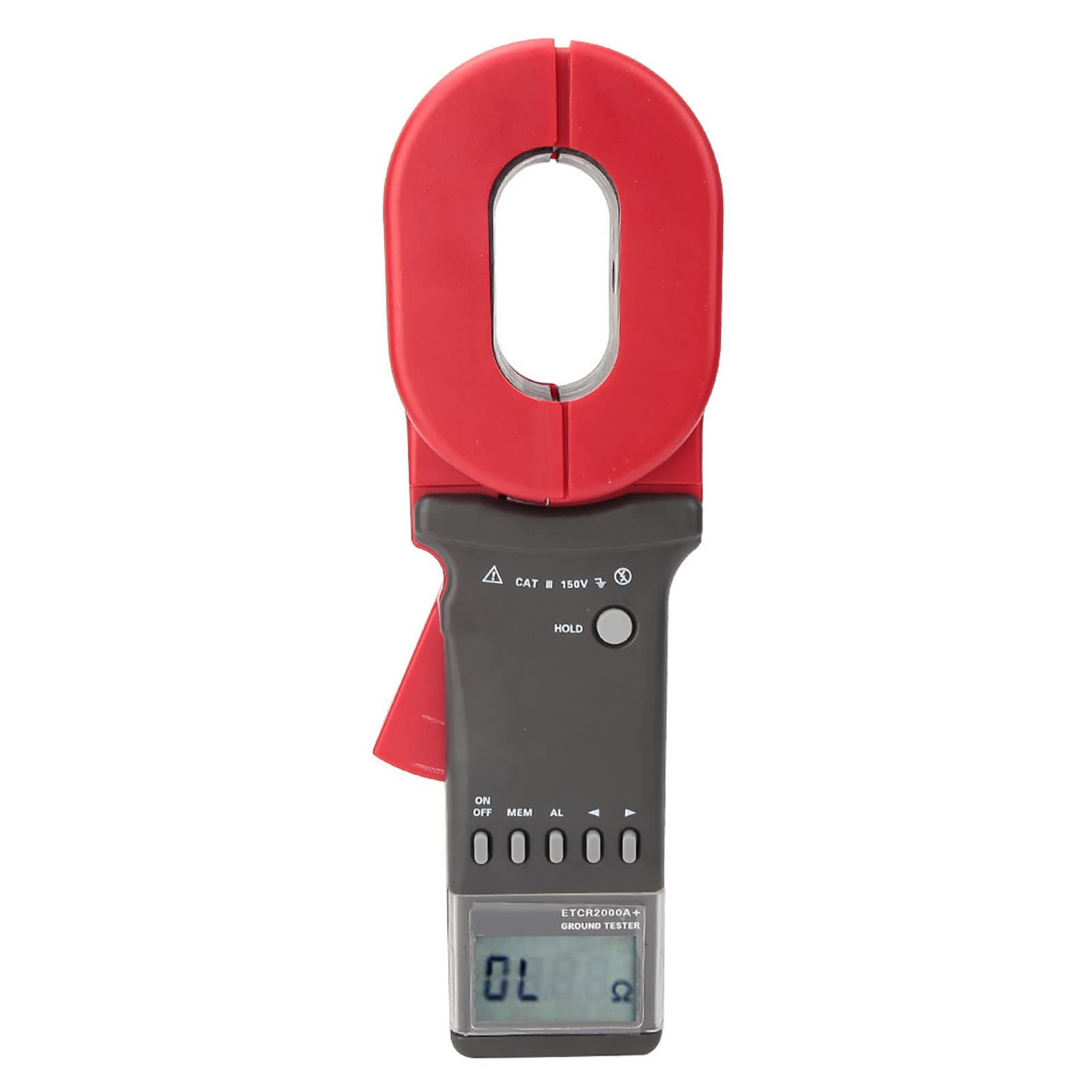 ETCR2000A+ Digital Clamp Meter - Earth Ground Resistance Tester with LCD Display | Accurate Soil Resistance Measurement for Electrical Safety Testing | Ideal for Electricians, Engineers & DIY Home Projects