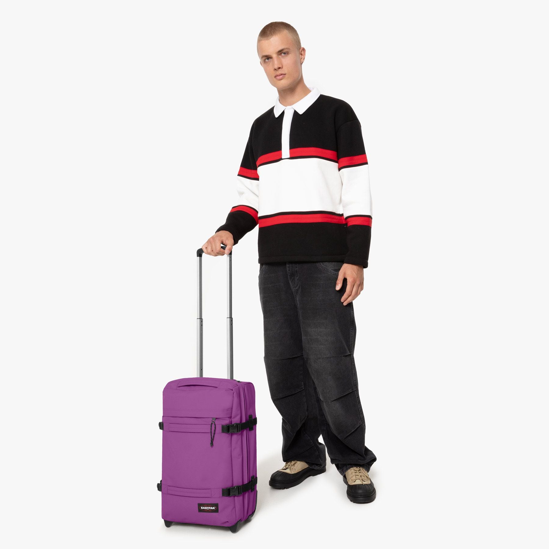 Eastpak Transit'R S Backpack - Durable Fig Purple Laptop Bag for School, Travel & Work | Stylish & Functional Daypack for Students & Professionals