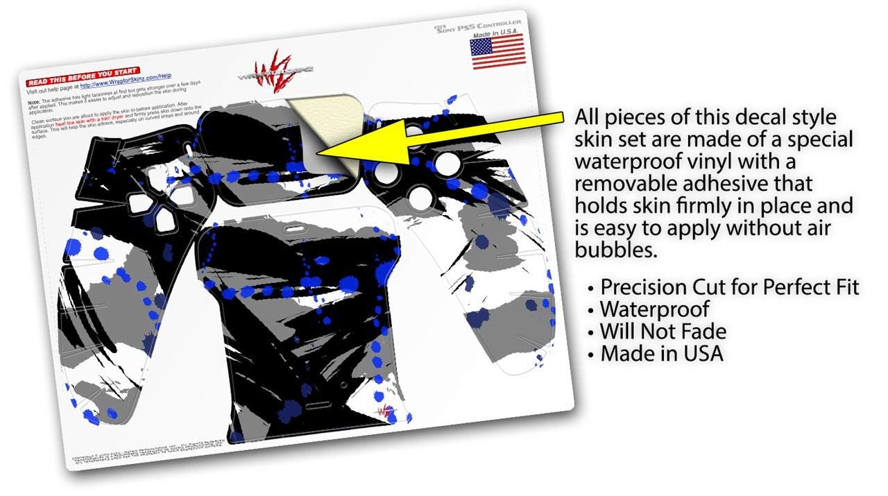 PS5 DualSense Skin Wrap Abstract Blue - for Gaming & Protection