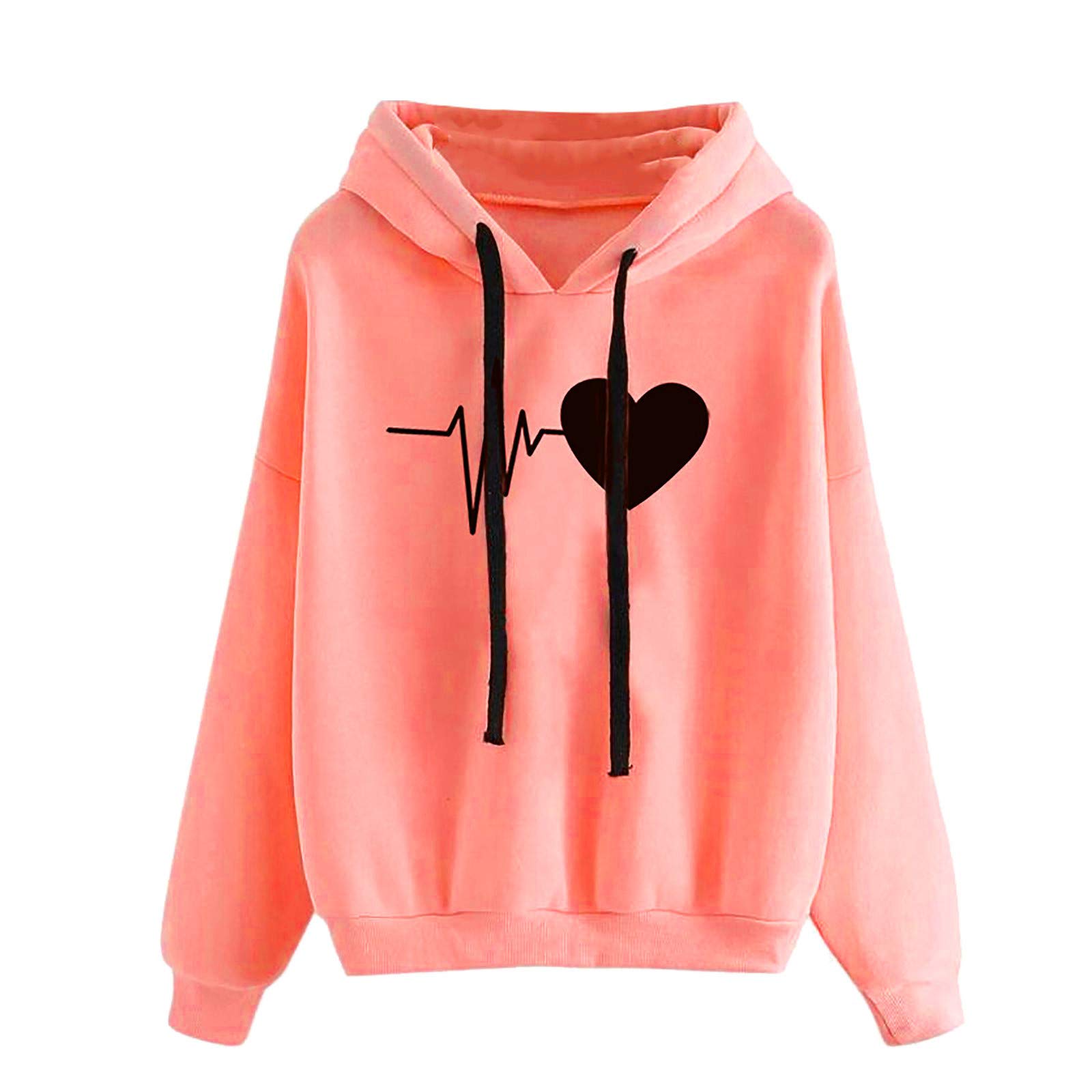 Funny Graphic Print Hooded Sweatshirt for Women & Teen Girls - Long Sleeve Casual Pullover for Sports, School & Everyday Wear | SALIFUN