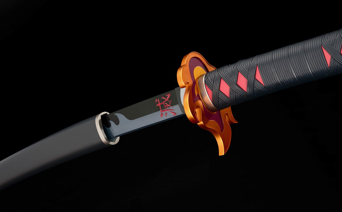 Bandai Proplica Demon Slayer: Kimetsu no Yaiba Tanjiro Kamado Nichirin Sword with Kyojuro Rengoku's Sword Guard - Anime Collectible Replica for Cosplay, Display, and Gift Giving