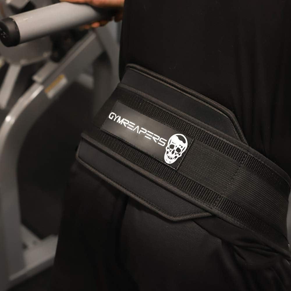 Gymreapers Heavy Duty Dip Belt with Steel Chain for Weightlifting, Pull Ups, Dips - Adjustable Weight Training Belt for Strength Exercises at Home & Gym