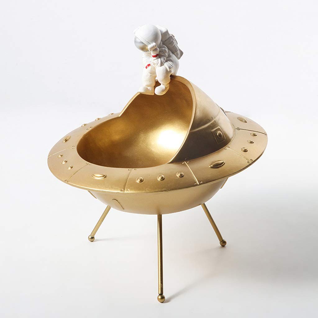 Astronaut Resin Statue with Storage Compartment - Desktop Decor Figurine for Home & Office | Unique Cosmonaut Sculpture & Trinket Stash Box - Perfect for Workspace, Bookshelf, or Gift Idea
