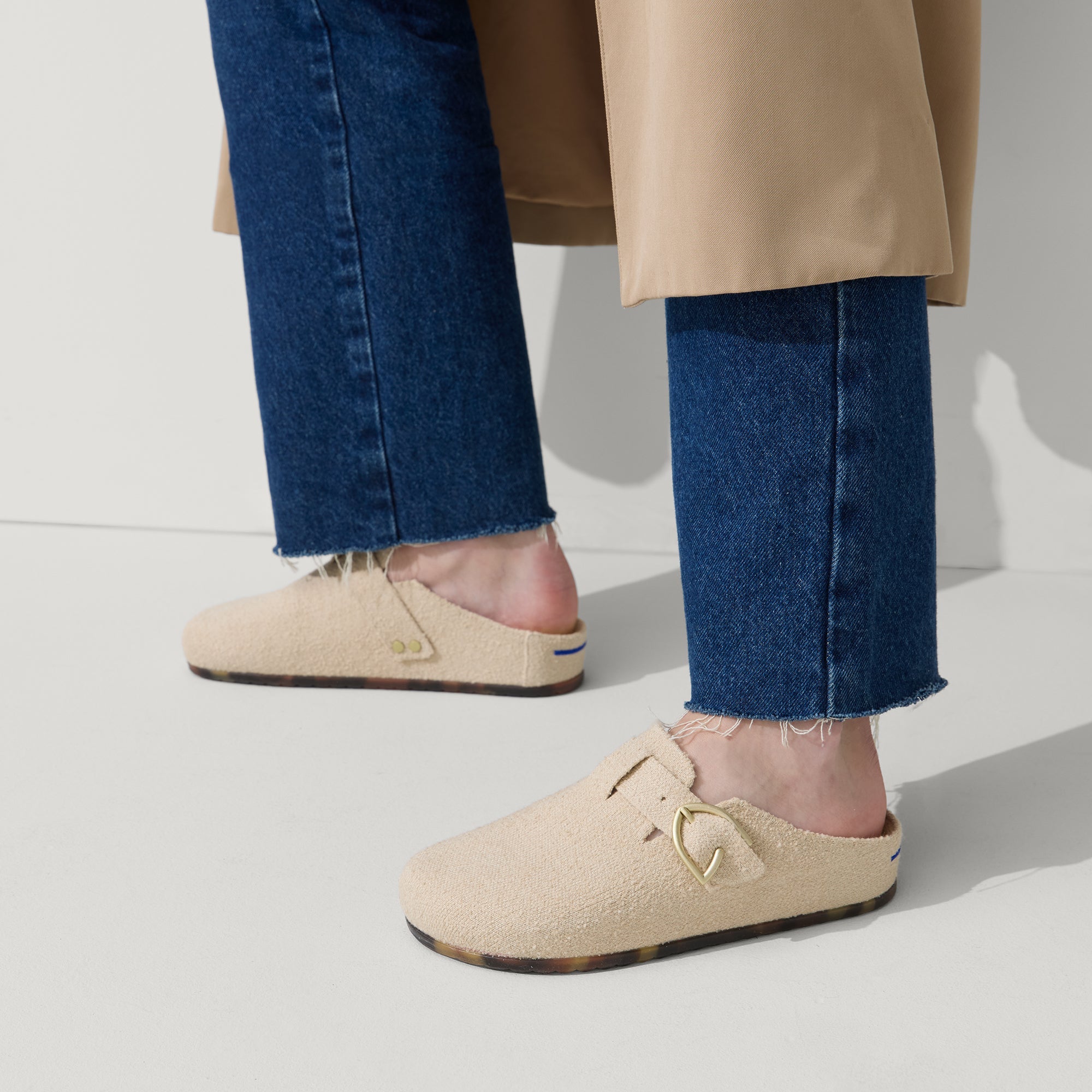 Honeybun Bouclé Buckle Clog - Comfortable Slip-On Shoes for Women, Casual & Home Use - Perfect for Lounging, Errands, and Indoor Wear
