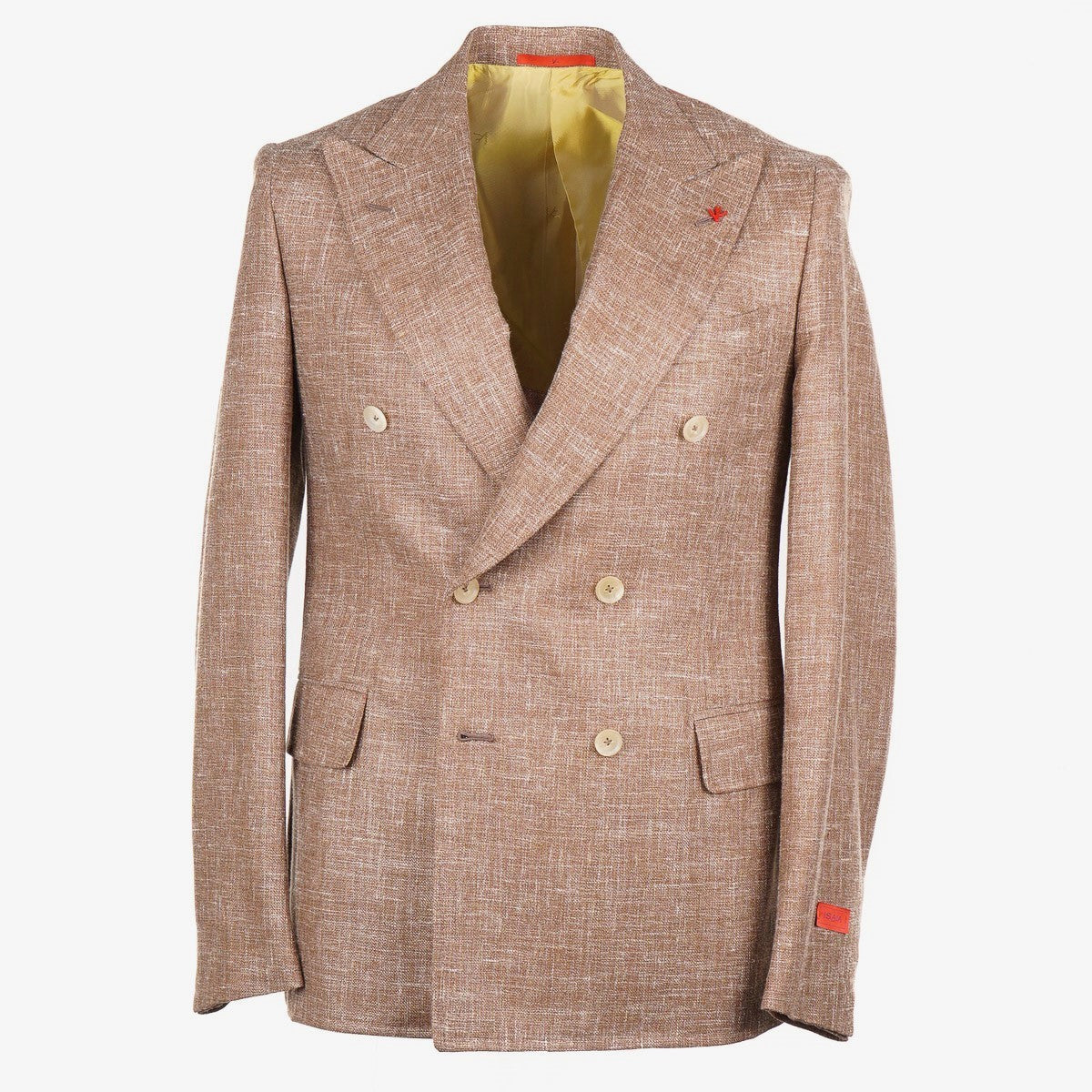 Isaia Slim Fit Wool Linen Silk Blazer for Men - Premium Italian Sport Coat for Business, Weddings & Formal Events