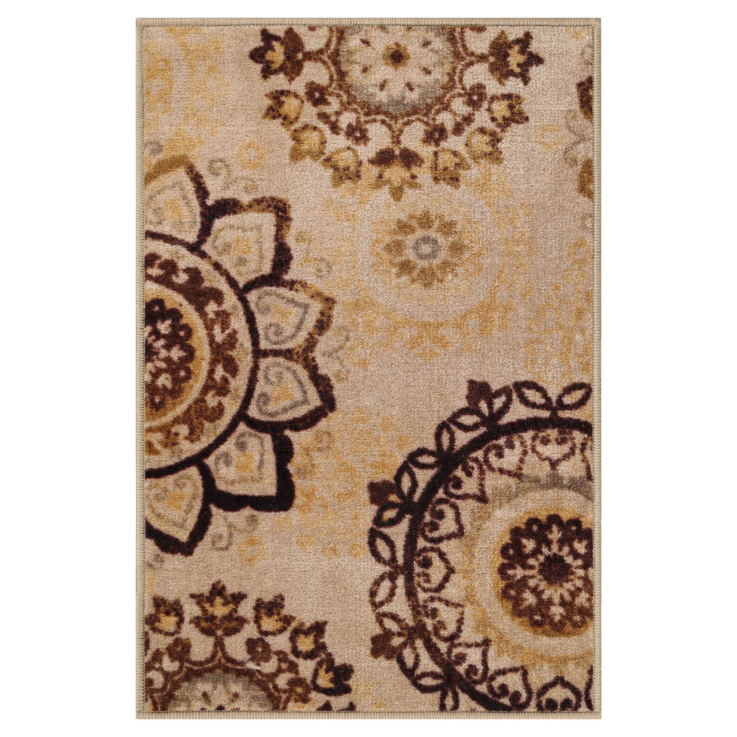 Liena Medallion Non-Slip Washable Indoor Area Rug - Soft Anti-Skid Living Room Carpet, Bedroom Runner for Home Decor (5x8 ft) | Perfect for Hallways, Entryways & Cozy Spaces