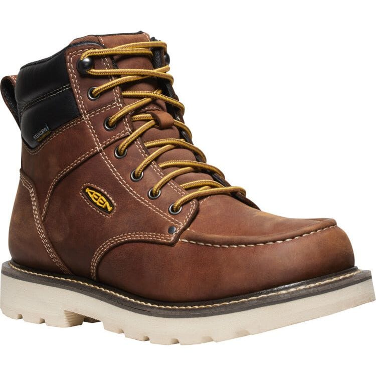 KEEN CINCINNATI 6 Waterproof Work Boots for Men - Soft Toe, Medium & Wide Width, 90° Heel - Ideal for Construction, Hiking & Outdoor Work
