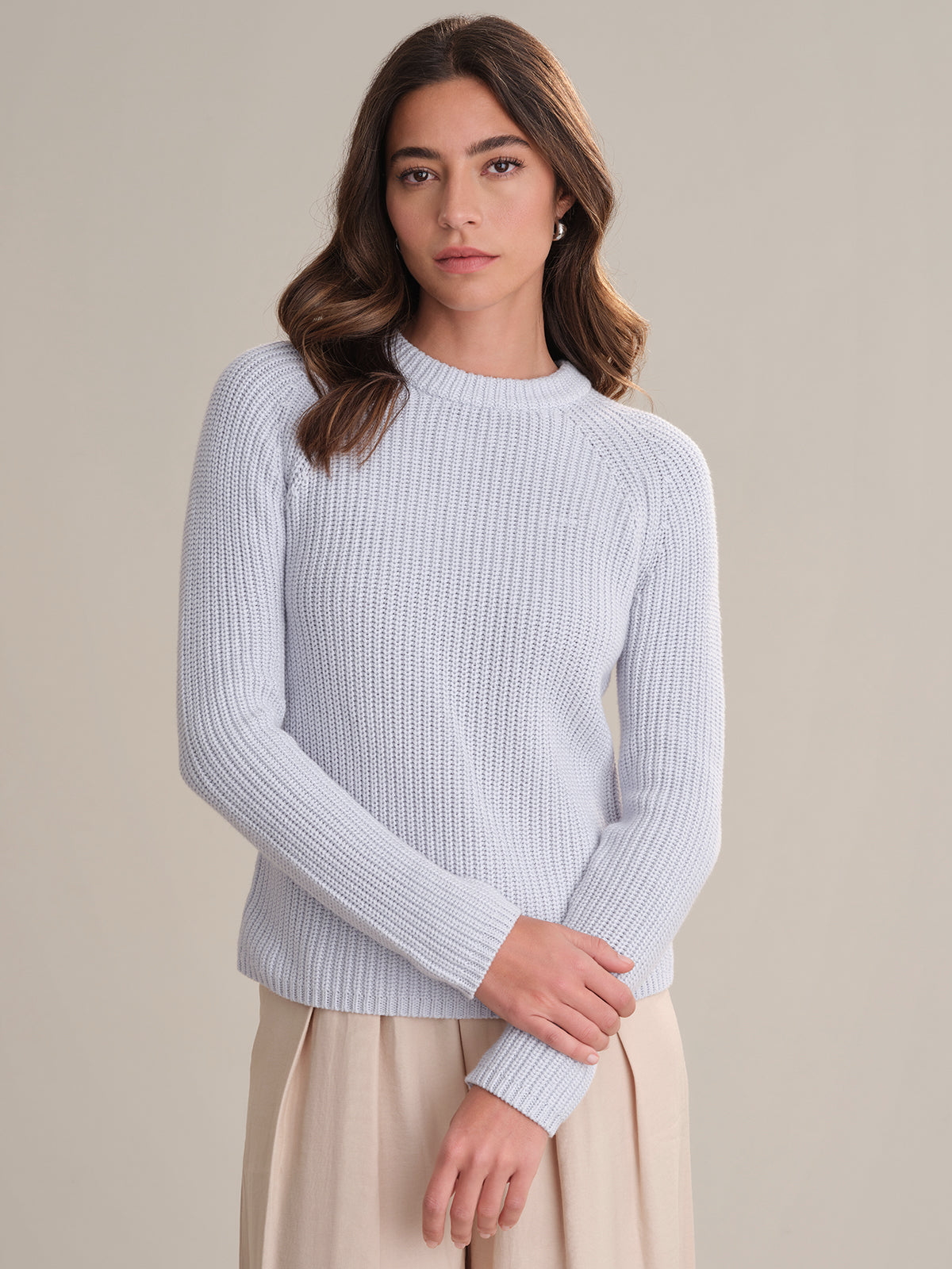 Jane Crewneck Shaker Stitch Cotton Sweater for Women - Soft Casual Knit Pullover for Fall & Winter - Perfect for Office, Travel and Cozy Home Wear