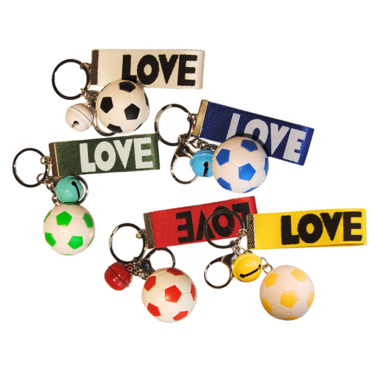 HANABASS Soccer Keychains Set - Durable Football Keyrings for Men & Women - Perfect Gift for Sports Fans, Game Days, and Team Spirit Accessories