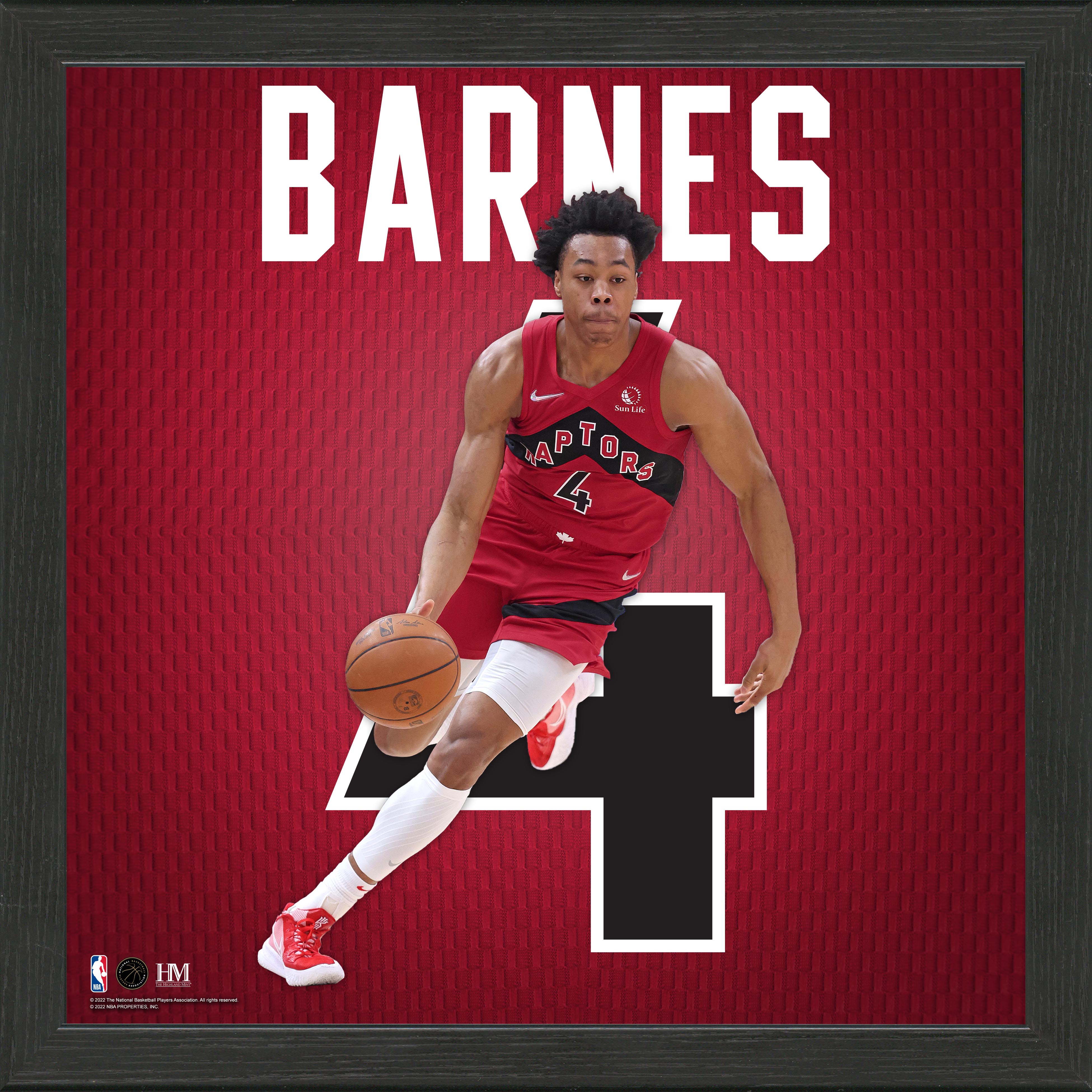 Scottie Barnes Toronto Raptors Impact Jersey Frame - Display Case for NBA Memorabilia - Perfect for Home, Office, or Man Cave Decor