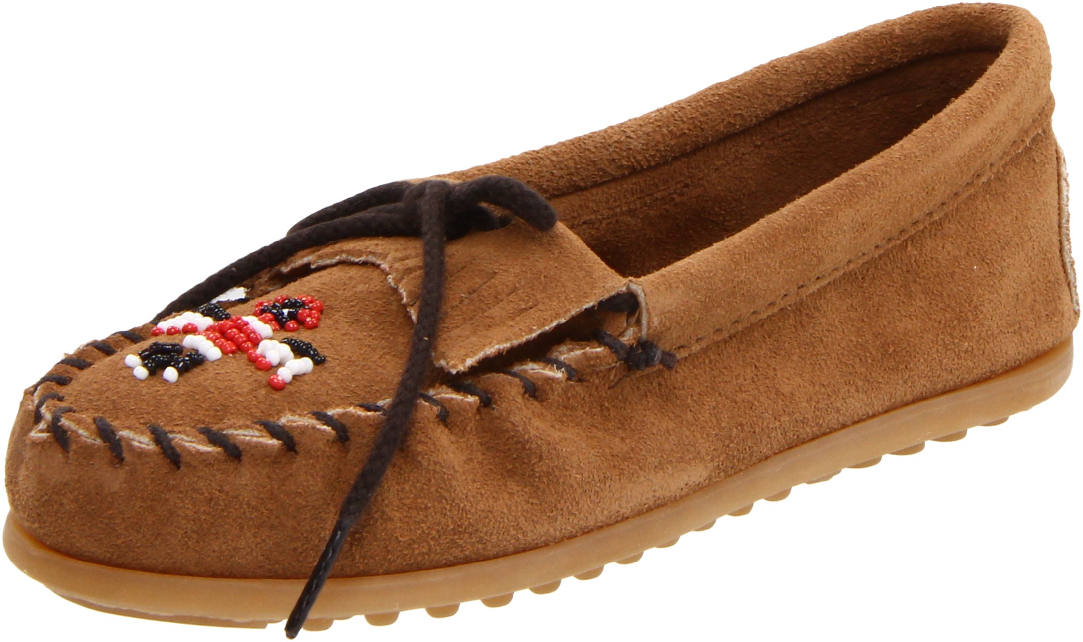 Minnetonka Thunderbird II Moccasins for Kids - Soft Leather Slip-On Shoes for Toddler, Little Kid & Big Kid - Comfortable & Stylish for School, Play & Everyday Wear