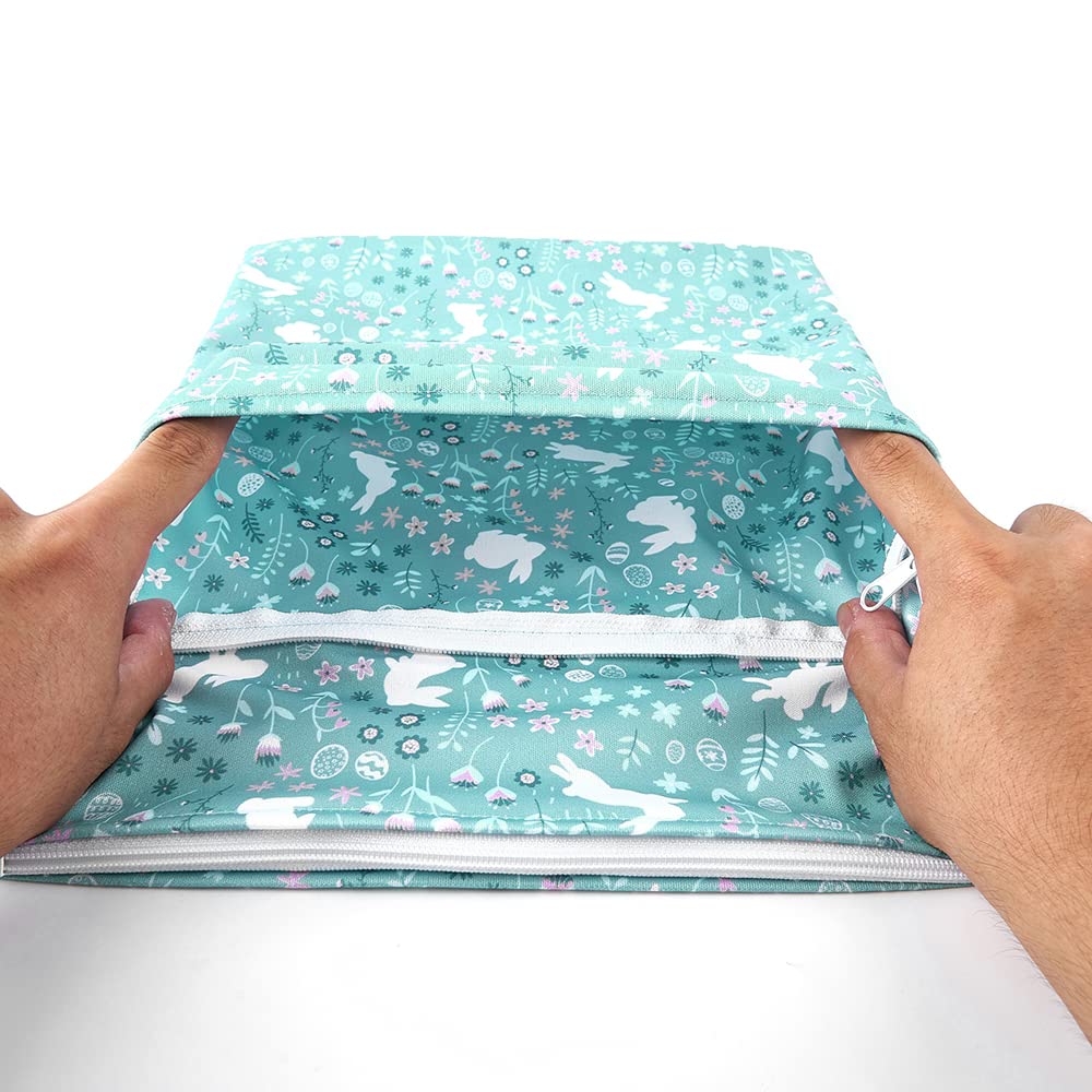 MOMIGO 3-Pack Wet Dry Bags for Baby Cloth Diapers - Reusable Waterproof Storage Pouches for Diaper Changing, Travel, Gym & Swim Gear (11.8