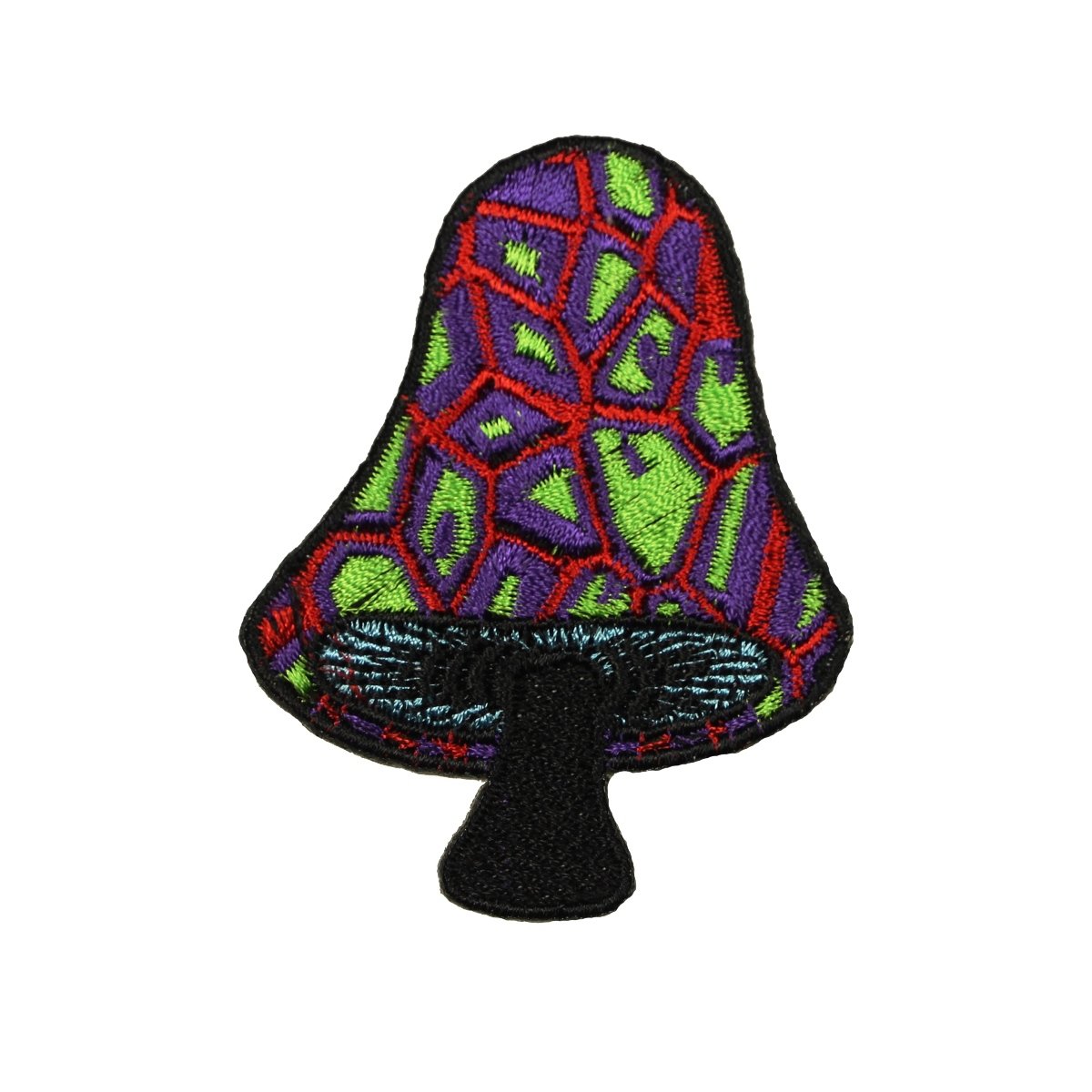 Vintage Hippie Mushroom Embroidered Iron-On Patch P-0320 for DIY Clothing, Bags & Accessories – Perfect for Festival Outfits & Boho Style