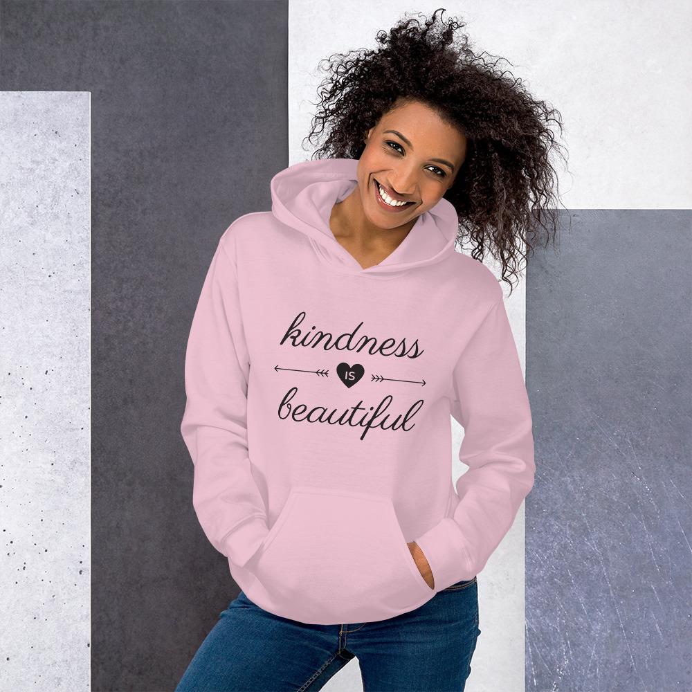 Kindness Matters Boho Beautiful Hoodie Sweater - Positive Affirmation Yoga Pullover - Love Happy Hippie Sweatshirt - Boho Clothing Winter Wear for Yoga, Meditation & Cozy Loungewear