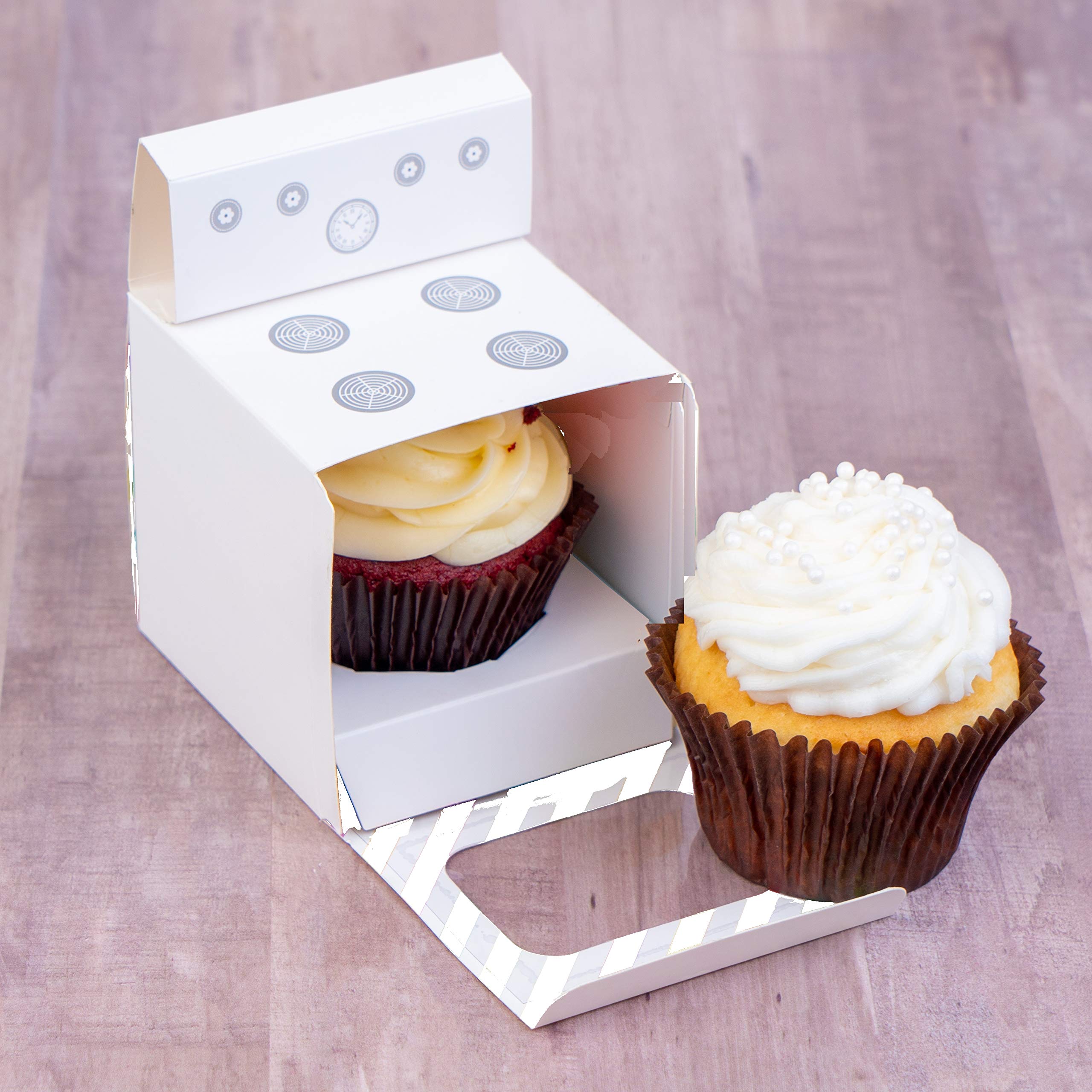 Baby Shower Cupcake Boxes - 12 Pack Blue Gender Reveal Party Favors for Boy or Girl - Perfect for Baby Showers, Gender Reveal Parties & Celebrations