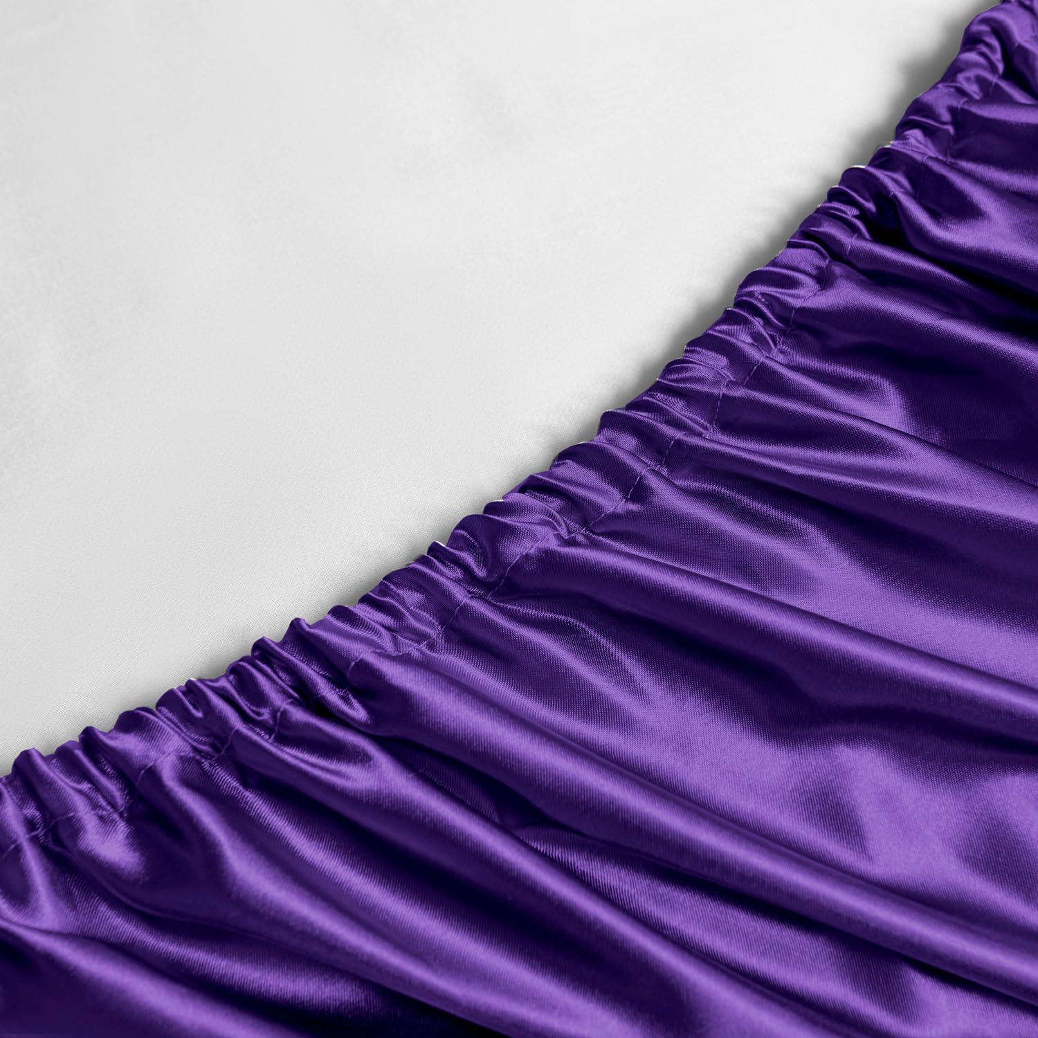 Luxury Satin Sheets Twin Size - 3 Piece Silky Soft Bed Sheet Set for Kids & Adults, Wrinkle-Free Dark Purple Satin Silk Sheets with Deep Pocket Fitted Sheet, Flat Sheet & Pillowcase - Perfect for Bedroom Decor, Gift Giving & Comfortable Sleep