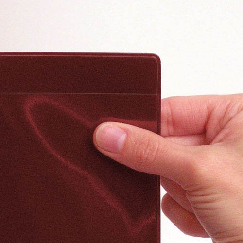 StoreSMART® 200-Pack Heavy Duty File Jackets - Maroon Plastic Back & Clear Plastic Front - FJ85PQM-200 - Perfect for Office Organization, Document Storage & Filing Systems