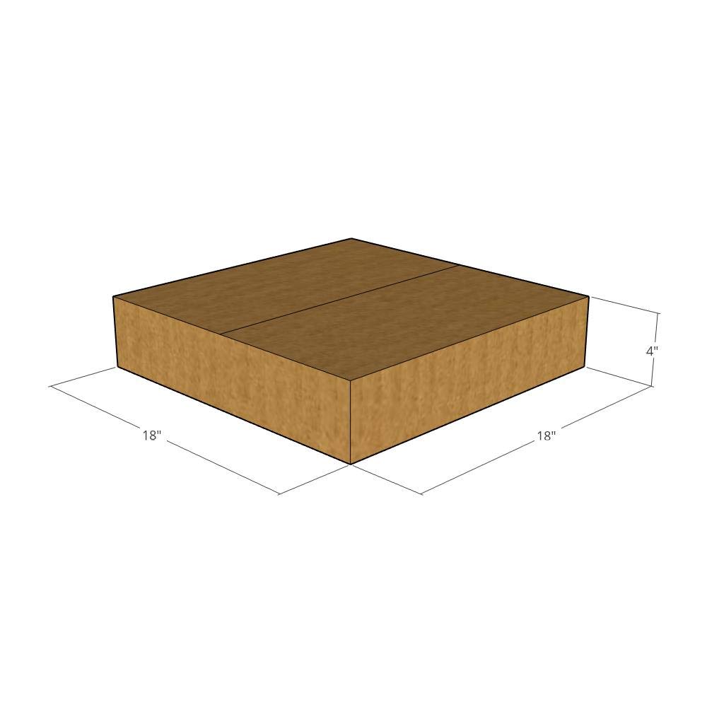 150 New Corrugated Shipping Boxes 18x18x4 Inches - 32 ECT Strength - Perfect for Moving, Storage & Ecommerce Shipping - Heavy Duty Carton Boxes for Home, Office & Business Use
