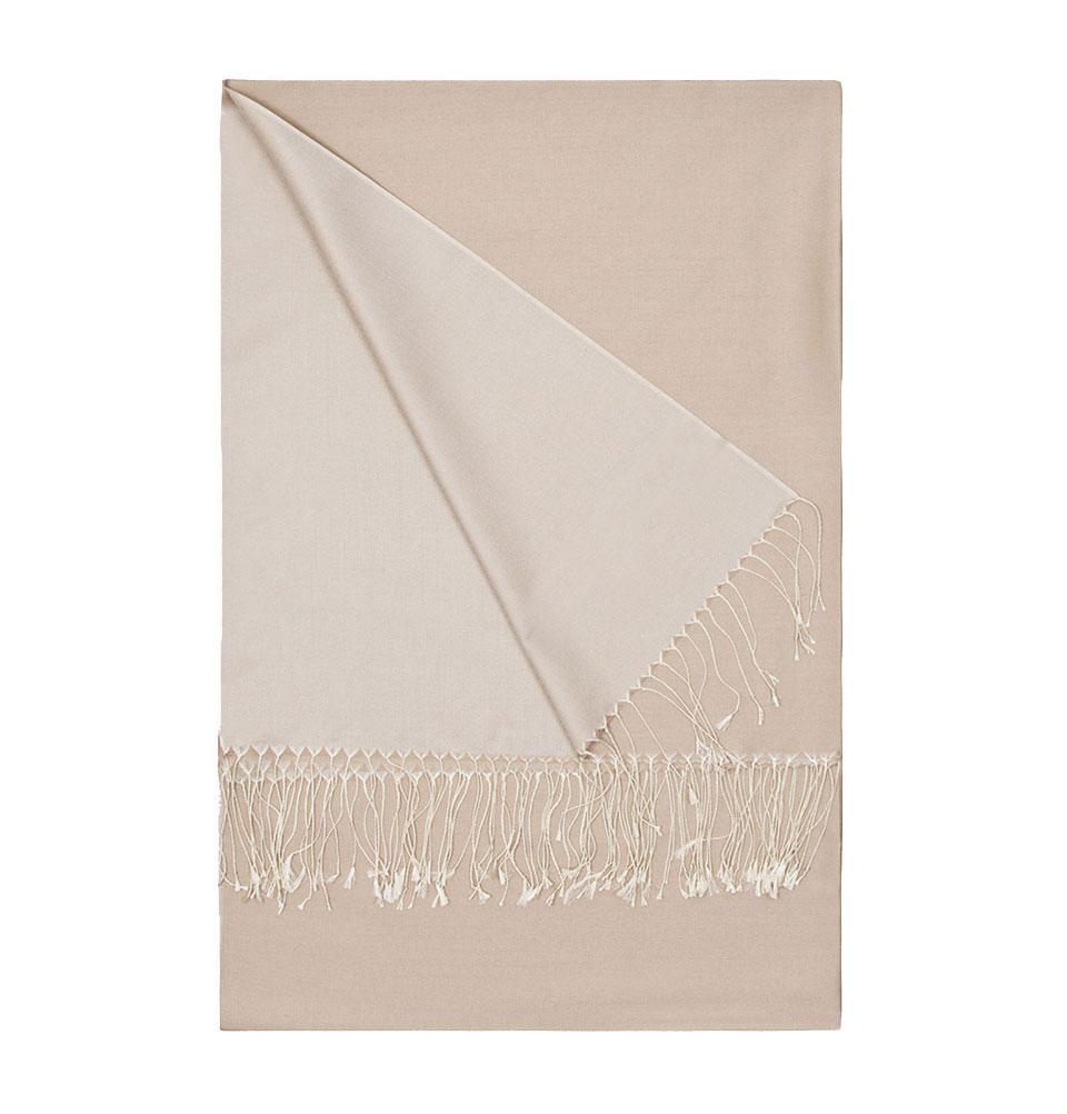 Aker Double Sided Silk Hijab Shawl #330 Beige - Premium Muslim Headscarf for Women, Lightweight & Breathable - Perfect for Daily Wear, Prayer, and Special Occasions