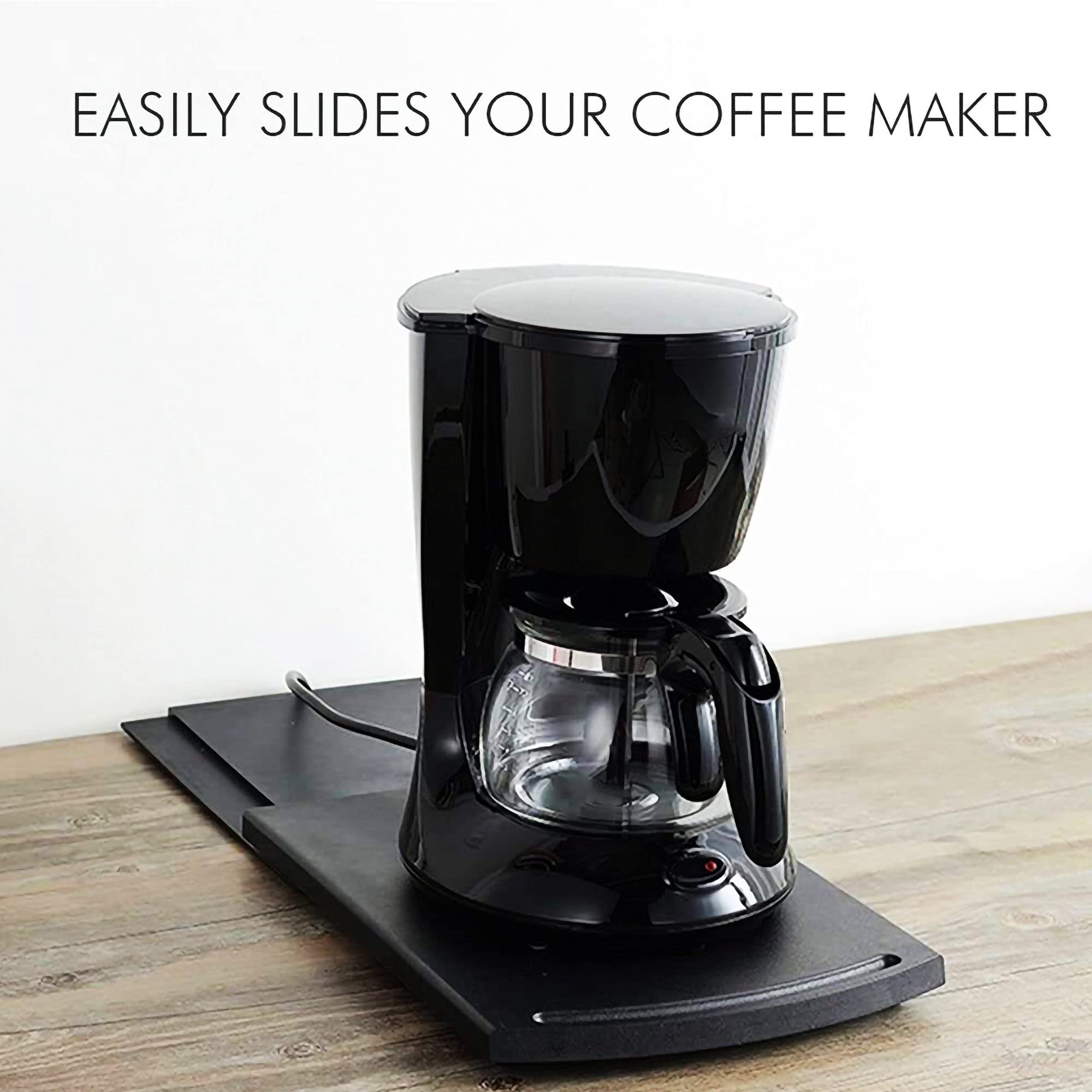 Kitchen Appliance Sliding Tray - Countertop Organizer for Coffee Maker, Mixer, Air Fryer - ABS Rolling Slider for Easy Access and Space Saving in Small Kitchens
