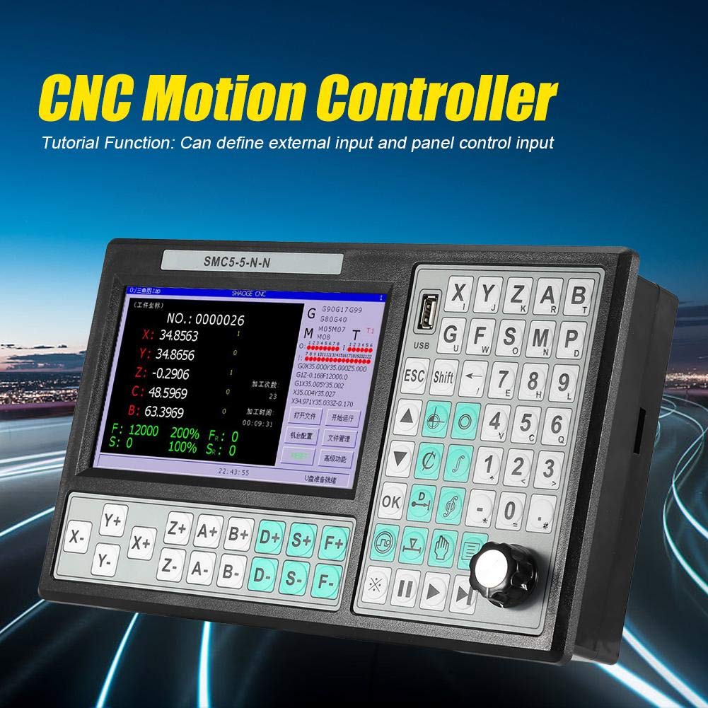 5-Axis Offline CNC Motion Controller - 500KHz USB CNC Controller for Mach3 Replacement | Perfect for CNC Milling, Engraving & 3D Printing Machines