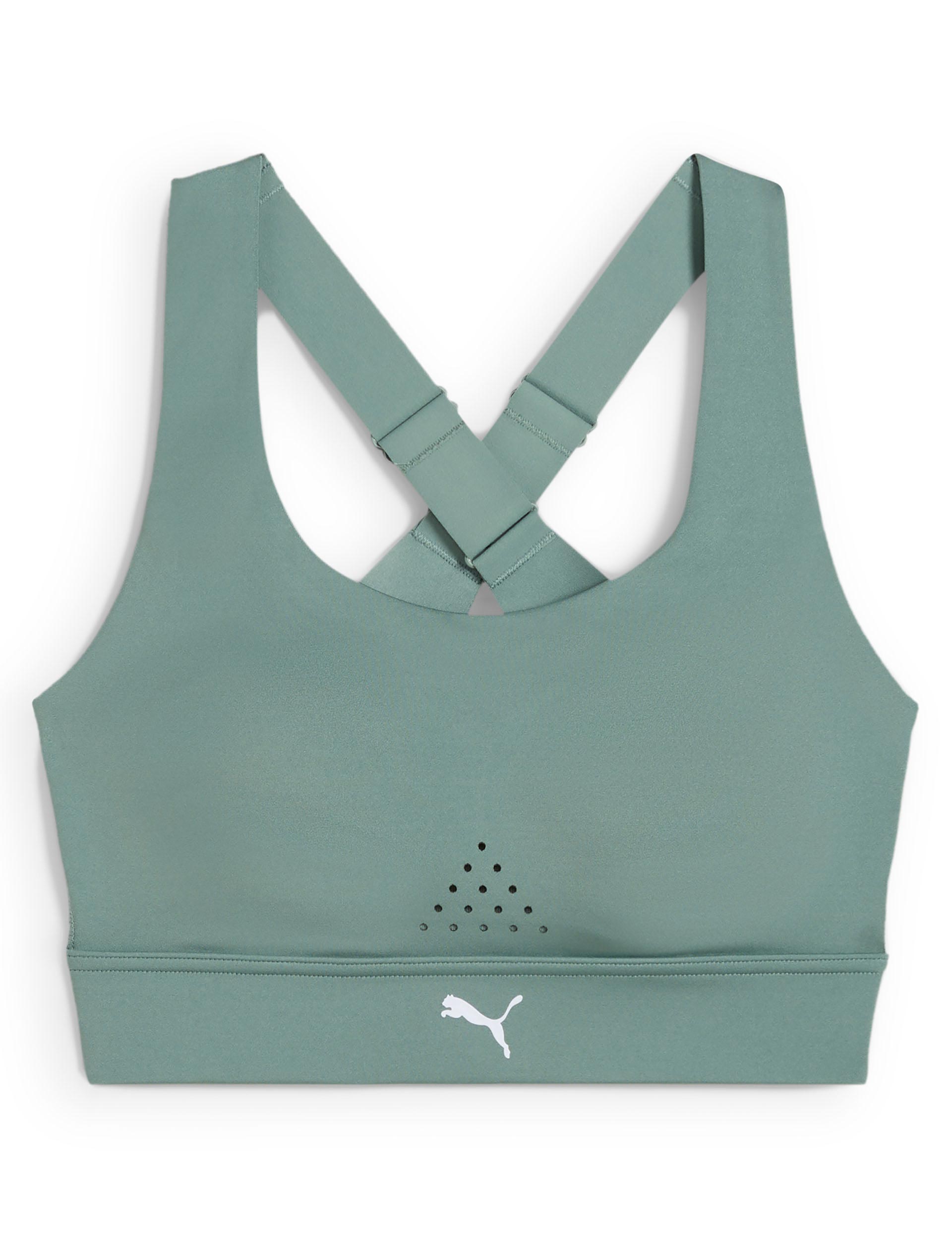 PWRbreathe Run Bra - Green Moon | High-Performance Sports Bra for Women | Running, Yoga & Gym Workouts