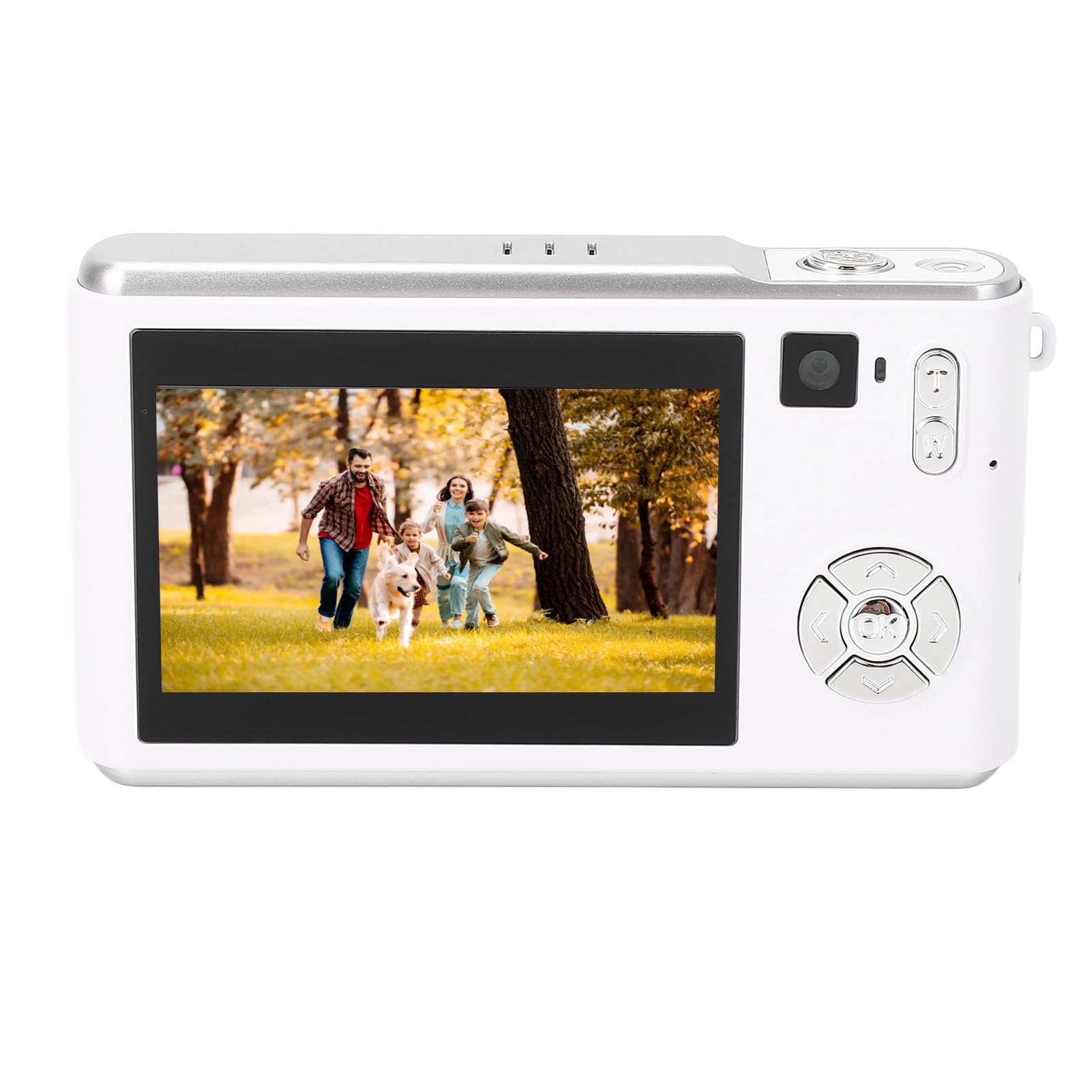 1080P HD Digital Camera with 18X Zoom & Dual Cameras - 36MP Auto Focus Compact Vlogging Camera for Travel, YouTube, TikTok & Selfies (White) - Perfect for Vloggers, Travelers & Content Creators