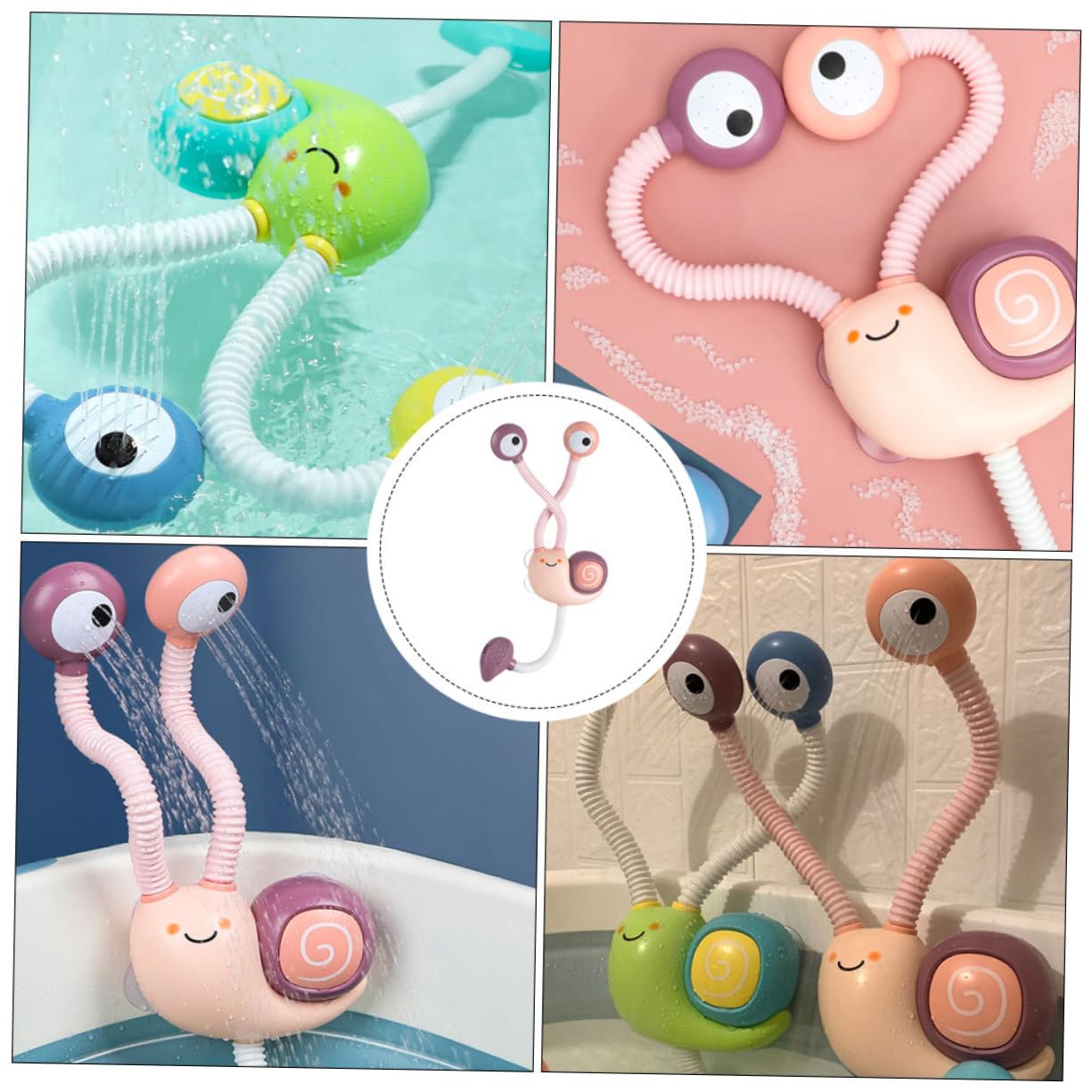 ORFOFE Snail Bath Toy Set - Fun Shower Head & Bath Toys for Kids Ages 4-8, Durable Plastic Bathtub Play Set for Toddlers - Perfect for Bath Time Fun & Sensory Play