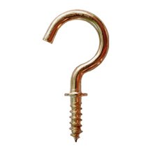 Brass Plated Cup Hooks 200 Pack - for Hanging Mugs & Kitchenware