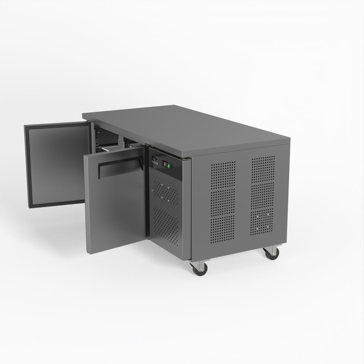 Commercial Under Counter Refrigerator - 2 Door Stainless Steel Worktop Fridge, 800mm Depth - Ideal for Restaurants, Cafes, and Commercial Kitchens