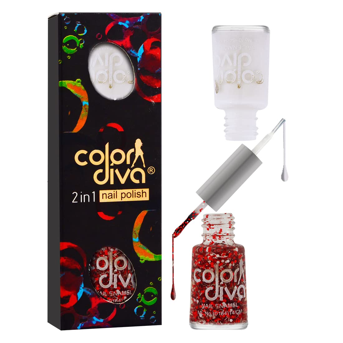Adbeni Dual Nail Polish Set - White & Red Colors (11ml) | Chip Resistant, Quick Dry & Long Lasting | Vegan & Cruelty Free Nail Polish Gift for Women | Perfect for Parties, Weddings & Everyday Wear