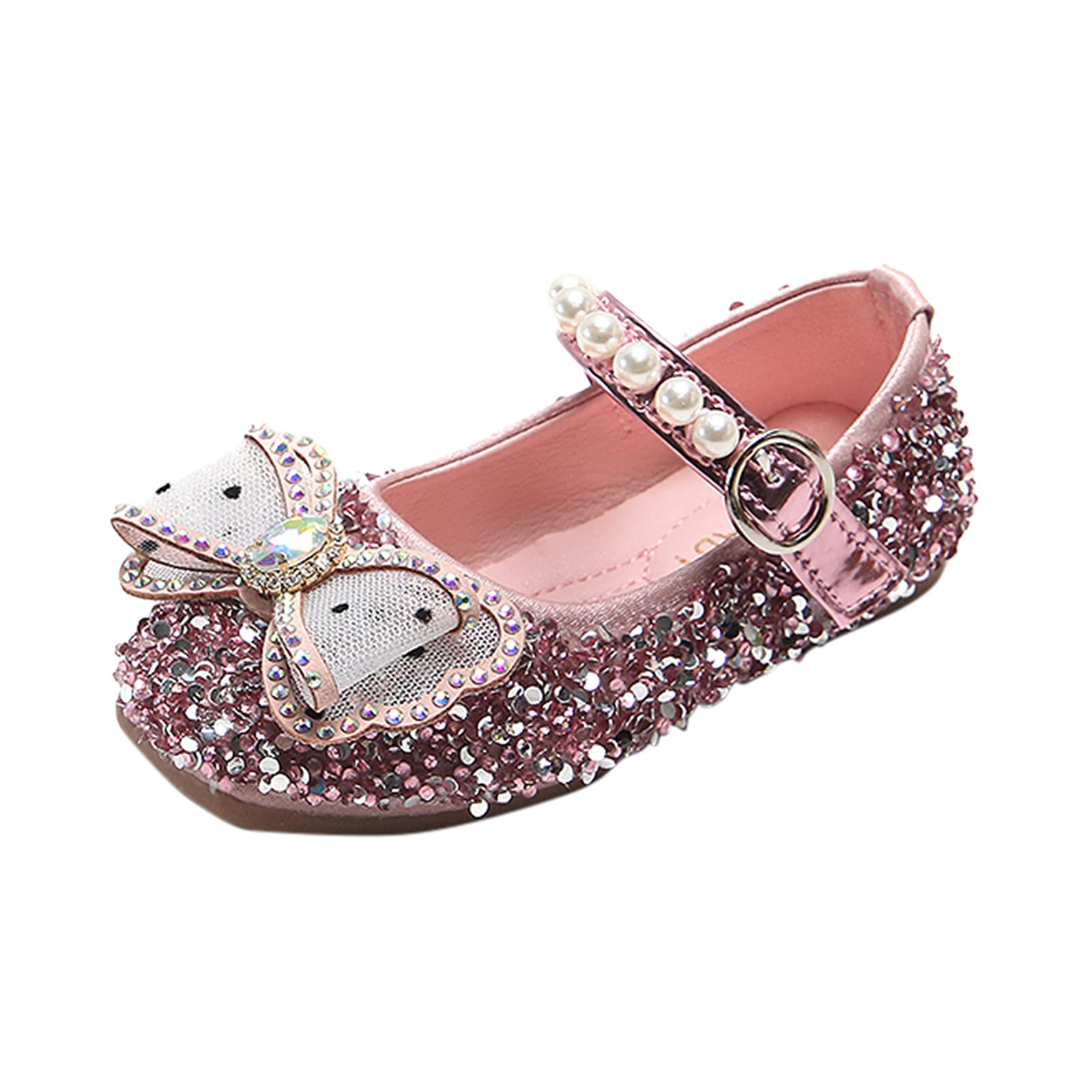 Kelon Girls Paillette Dance Shoes - Non-Slip Princess Flats for Stage & Party
