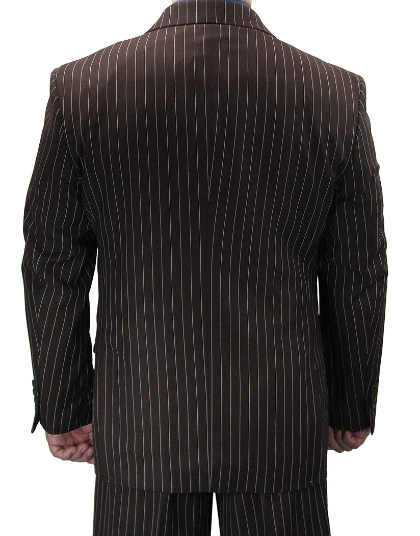 Premium 2-Piece Men's Double Breasted Pinstripe Suit Set with Free Socks - Formal Business Attire for Weddings, Office & Special Occasions