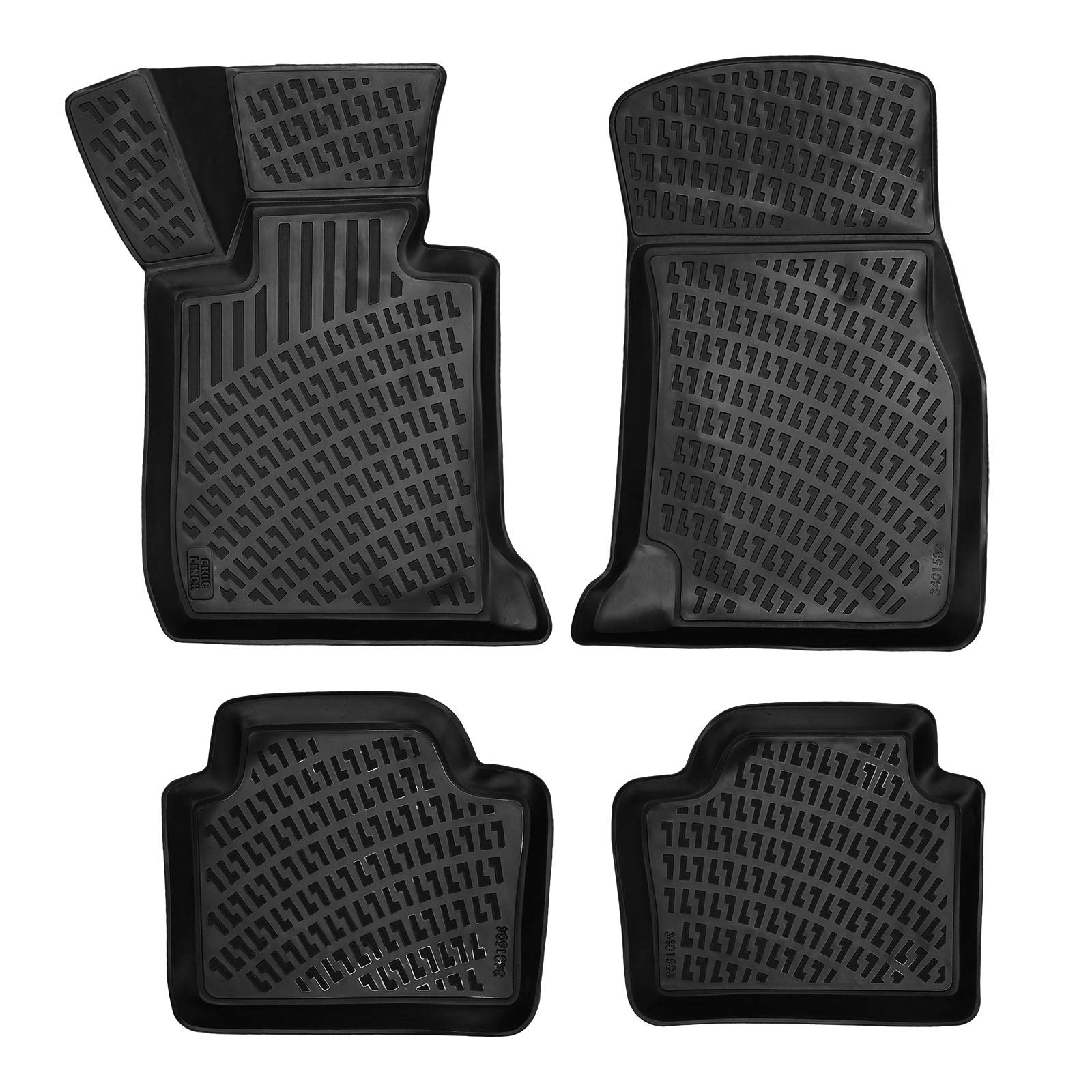 All-Weather Custom Fit Floor Mats for BMW 3 Series F30 XDrive (2012-2018) - Front & Rear Seat Protection - Perfect for Winter Snow, Mud, and Rain Protection