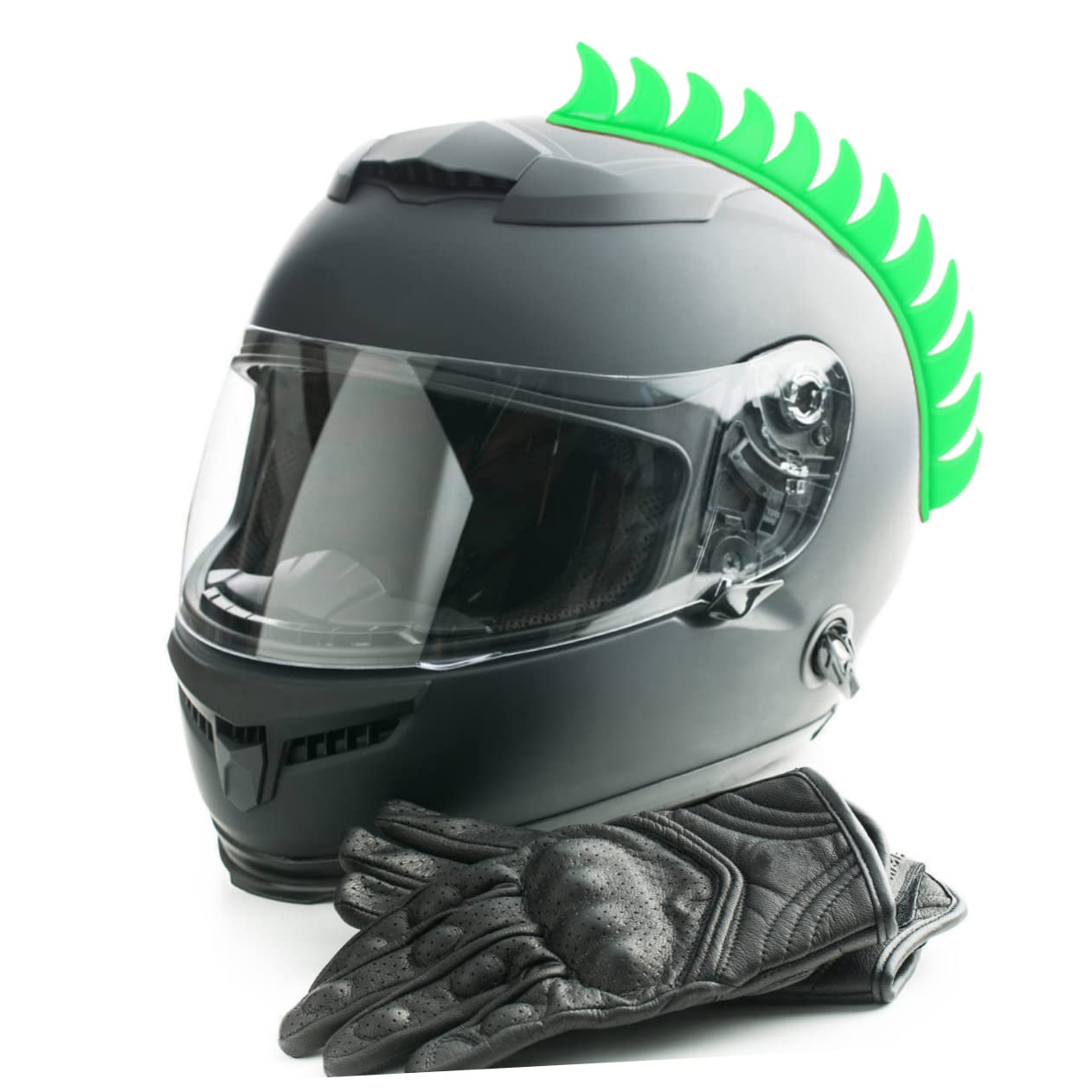 3pcs Motorcycle Helmet Patch & Spikes - Retro Decals for Dirt Bike & Mohawk Helmets - DIY Biker Gear